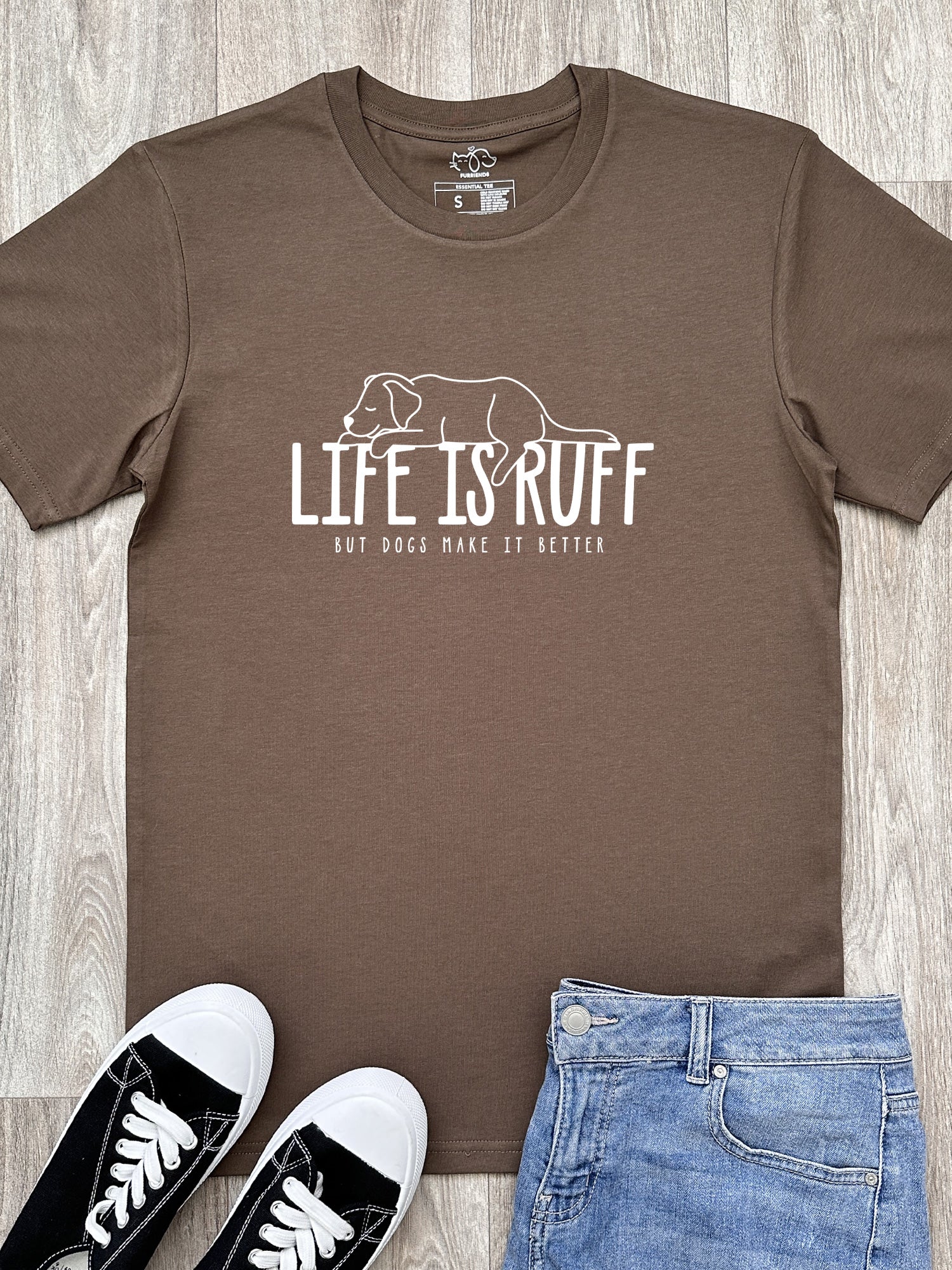 Life Is Ruff Essential Unisex Tee - Image 6