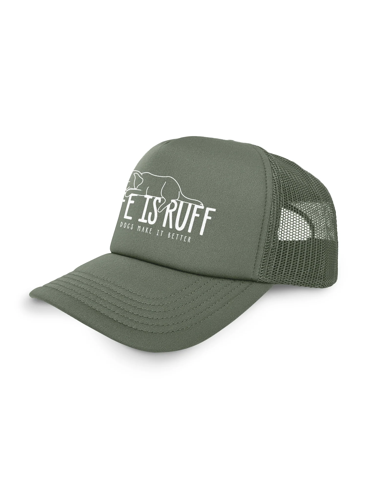 Life Is Ruff Foam Trucker Cap - Image 13