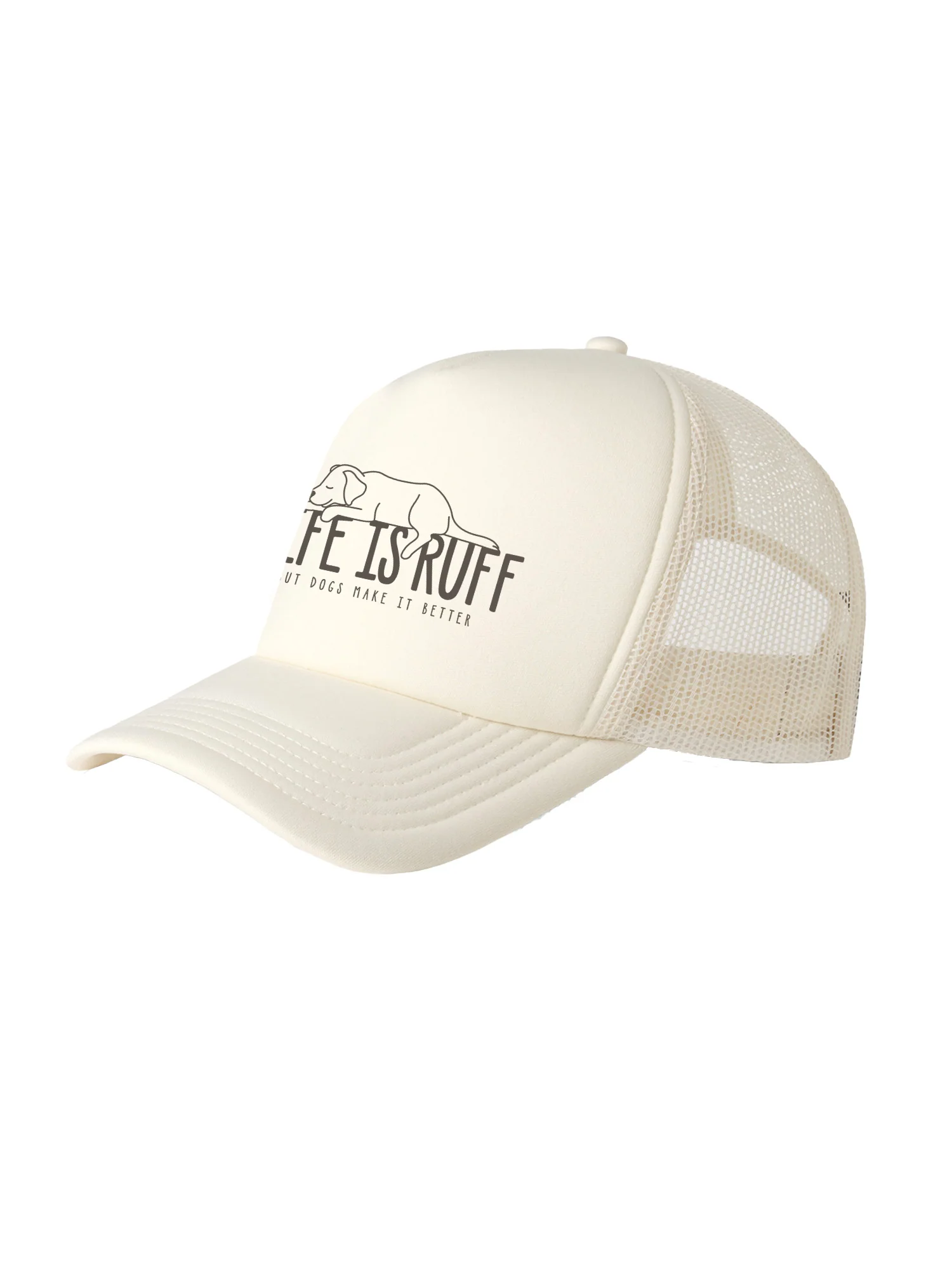 Life Is Ruff Foam Trucker Cap - Image 4