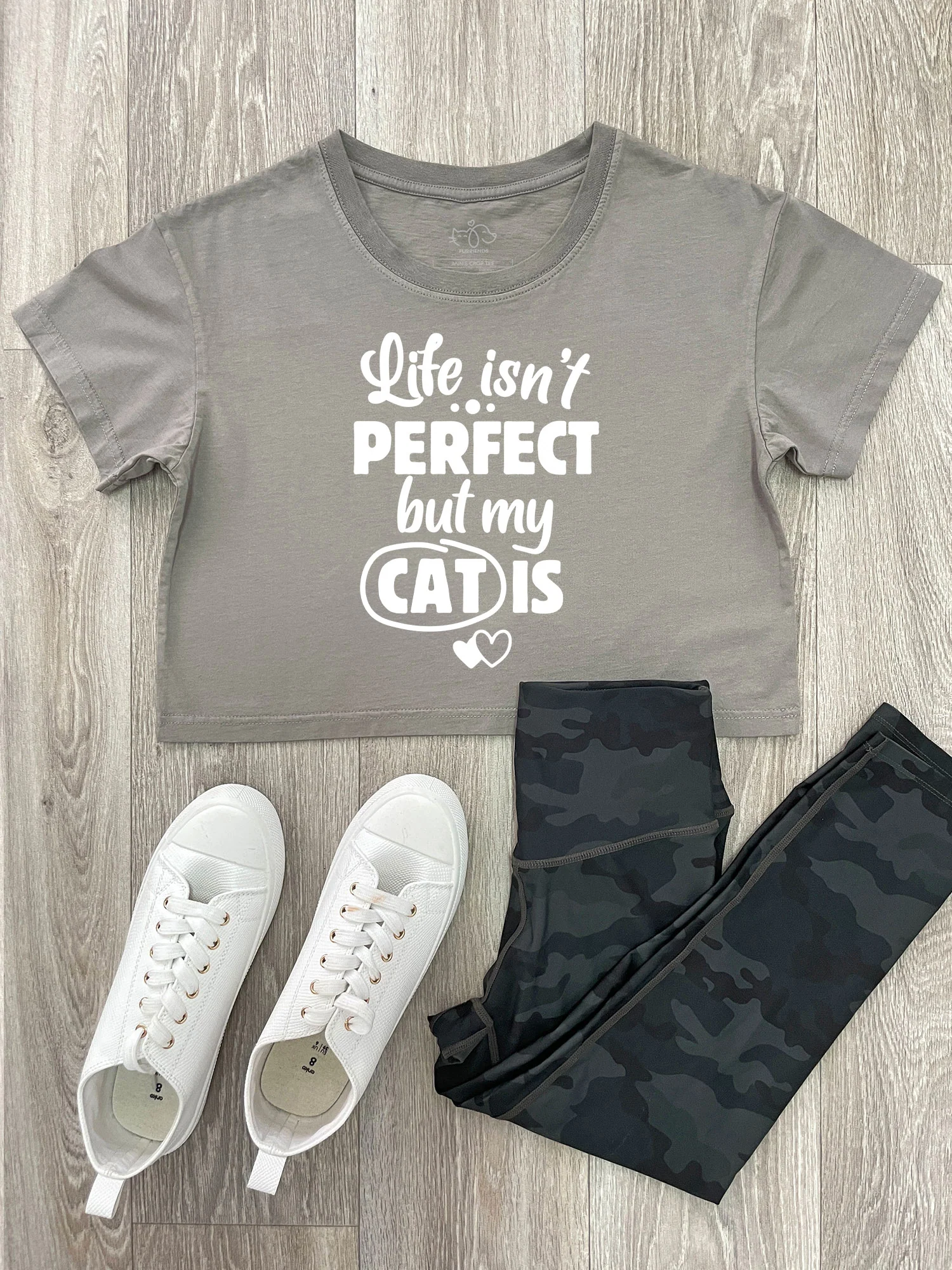 Life Isn't Perfect, But My Cat Is Annie Crop Tee - Image 3