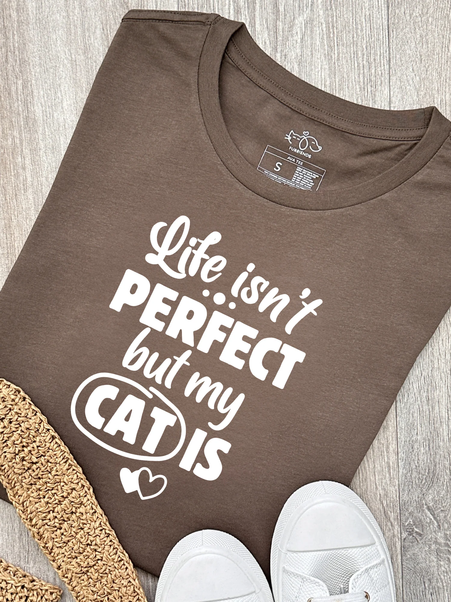 Life Isn't Perfect, But My Cat Is Ava Women's Regular Fit Tee
