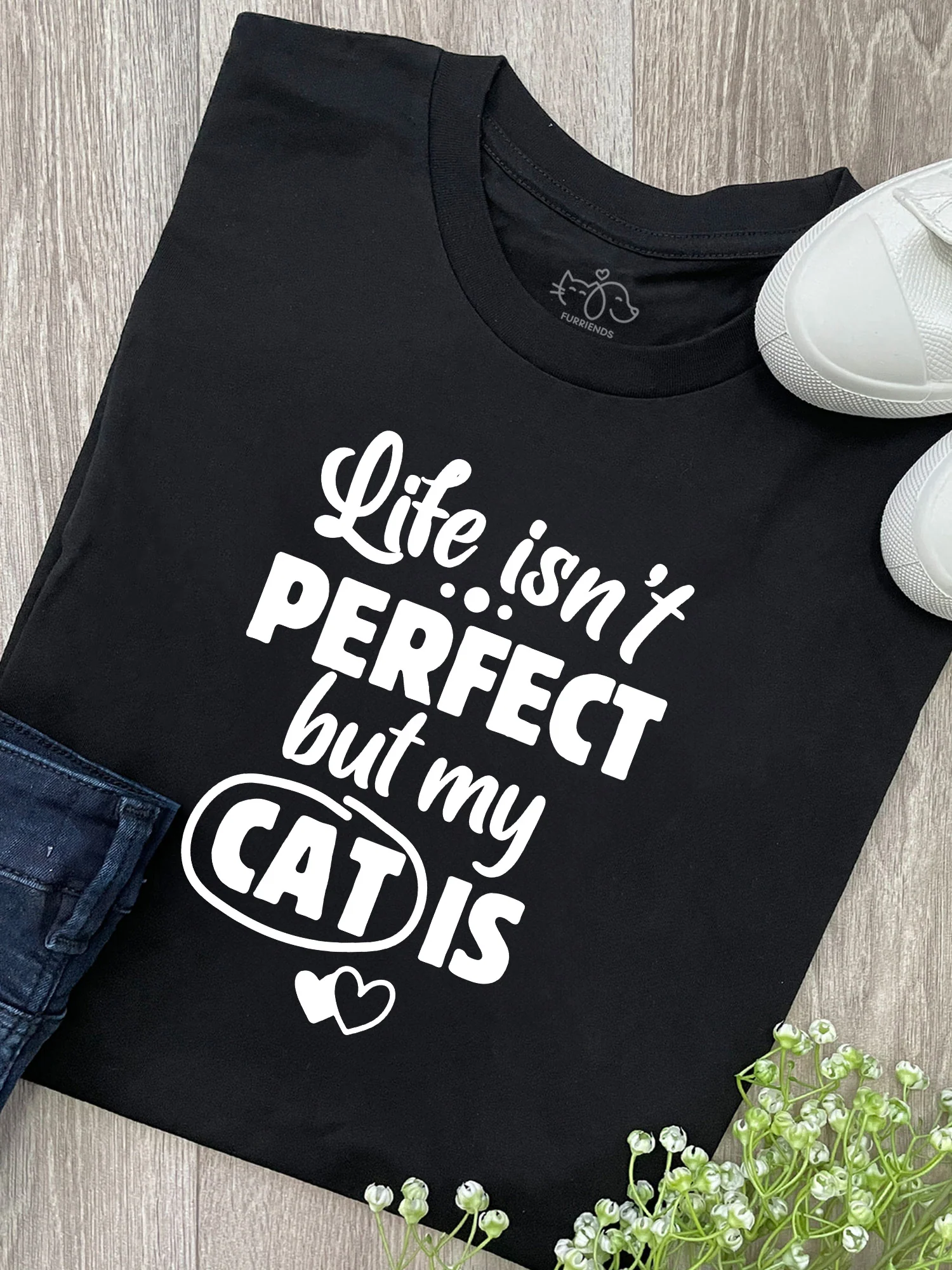 Life Isn't Perfect, But My Cat Is Ava Women's Regular Fit Tee - Image 2