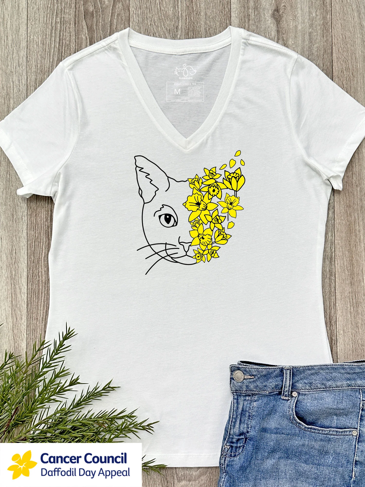 LIMITED EDITION Light After Dark Cat Emma V-Neck Tee - Image 2
