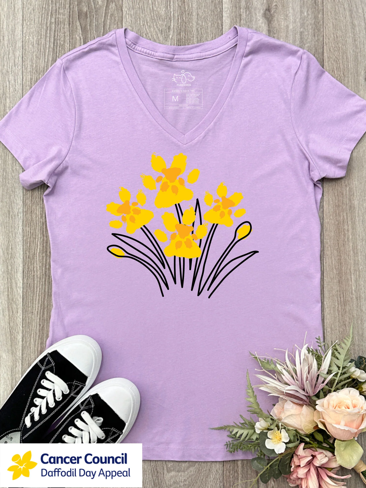 LIMITED EDITION Pawsitive Blooms Emma V-Neck Tee - Image 4