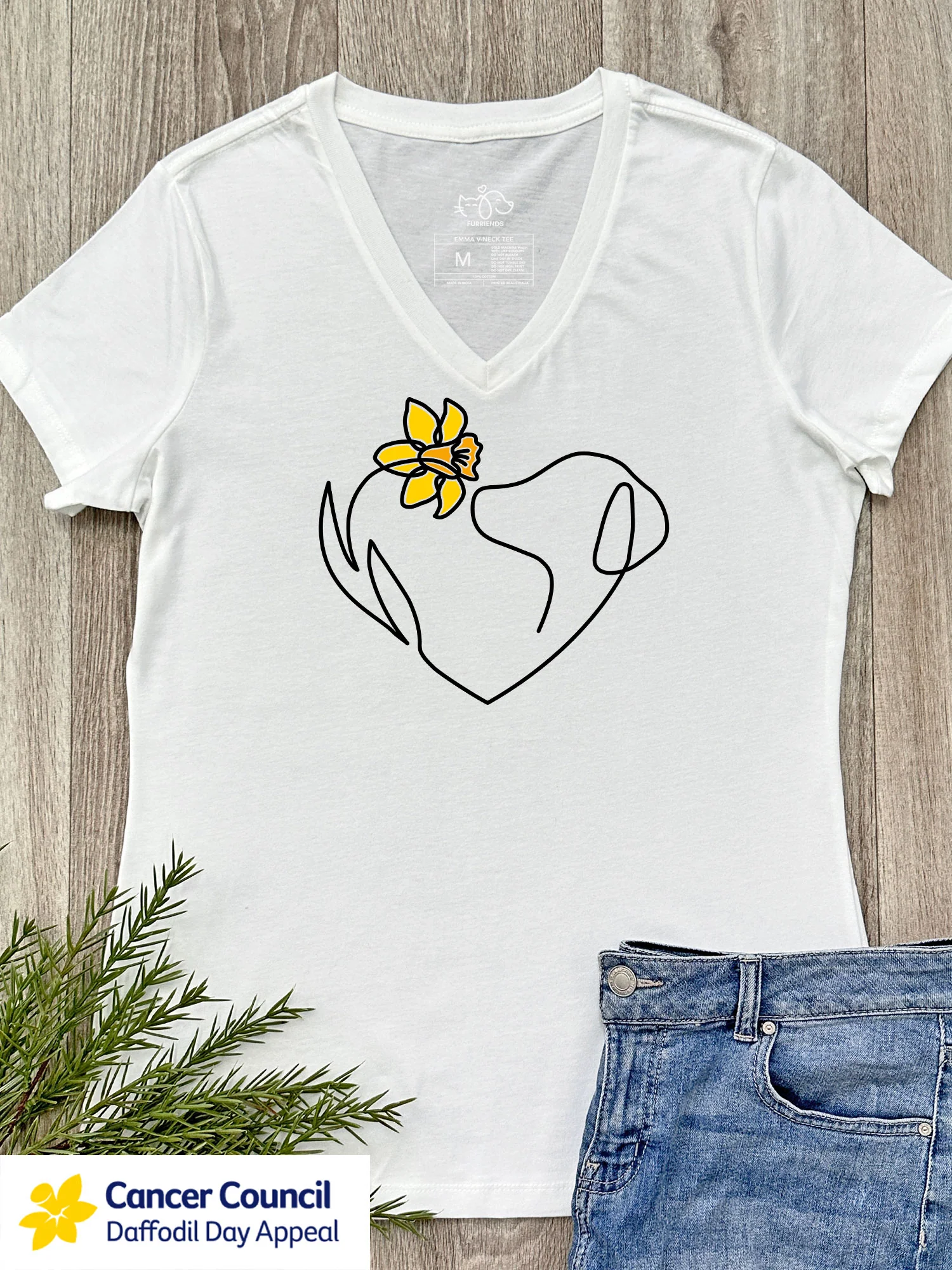 LIMITED EDITION Unbroken Dog Emma V-Neck Tee - Image 3