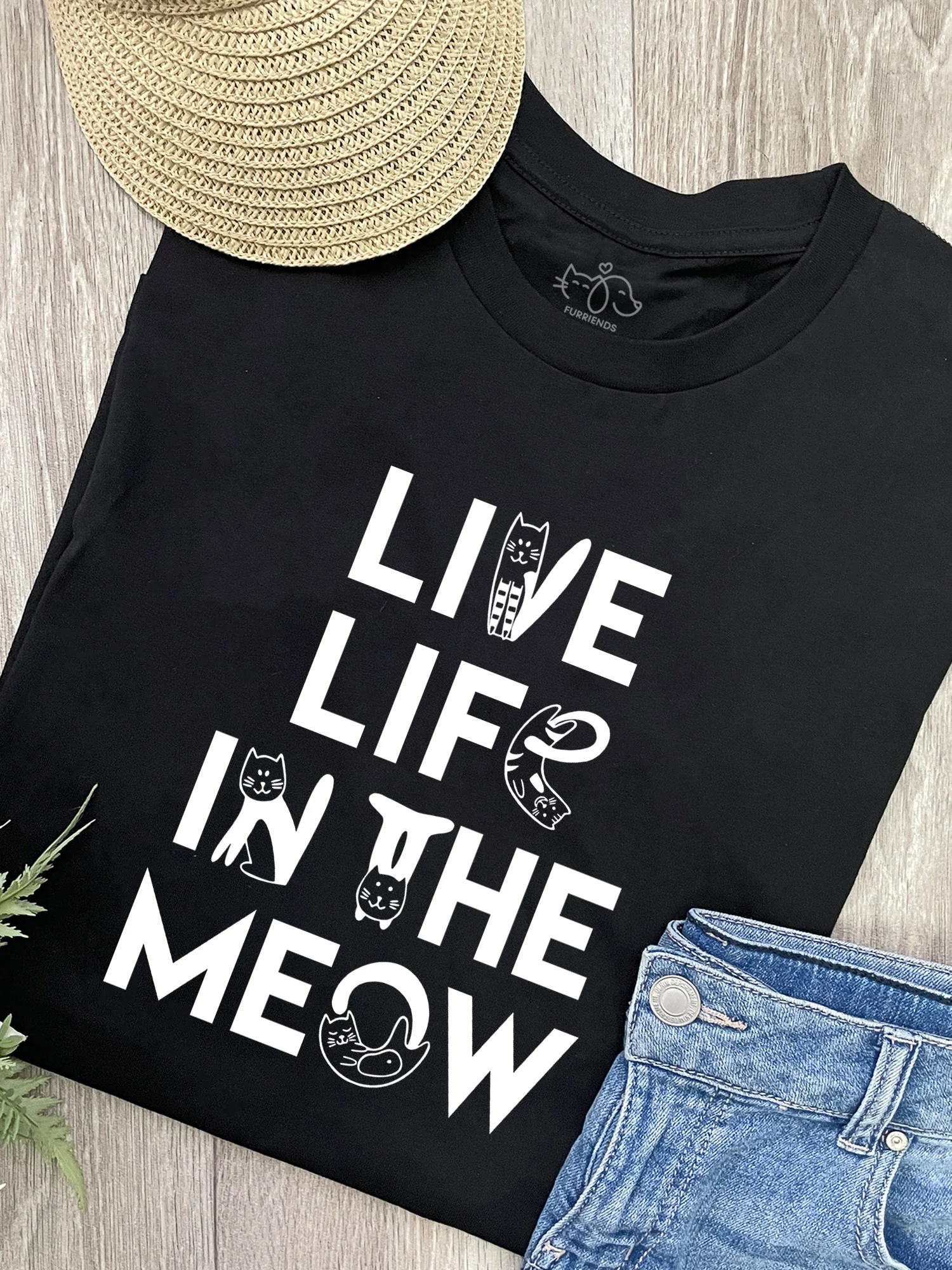 Live Life In The Meow Ava Women's Regular Fit Tee - Image 2