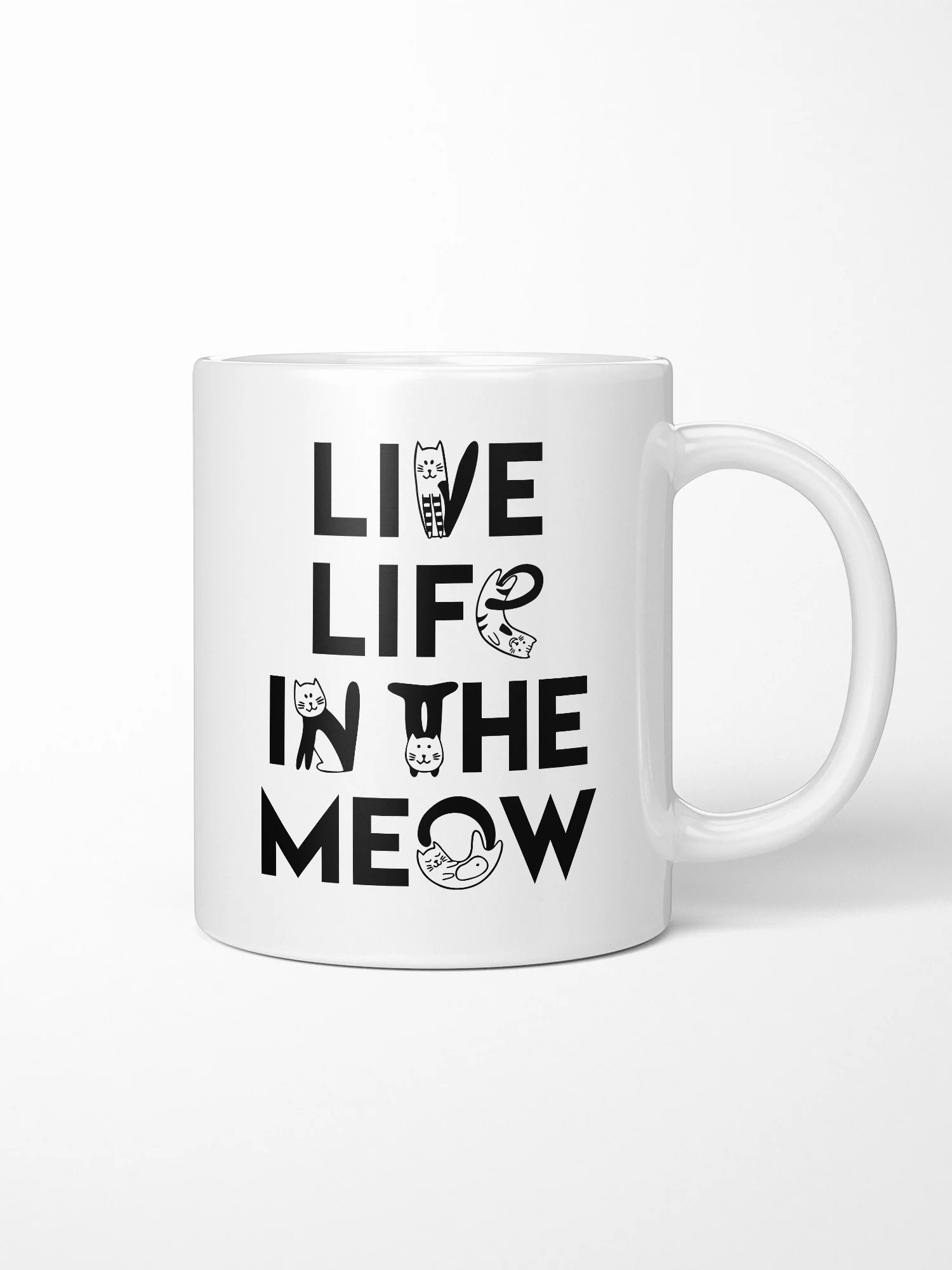 Live Life In The Meow Ceramic Mug - Image 2