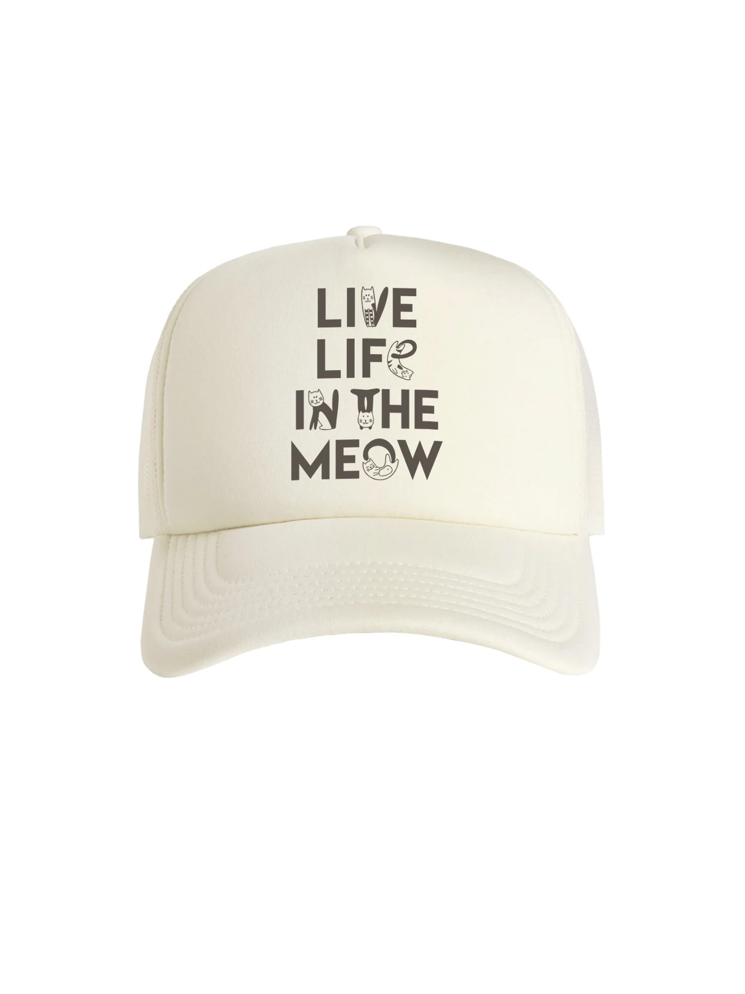 Live Life In The Meow Foam Trucker Cap - Image 7