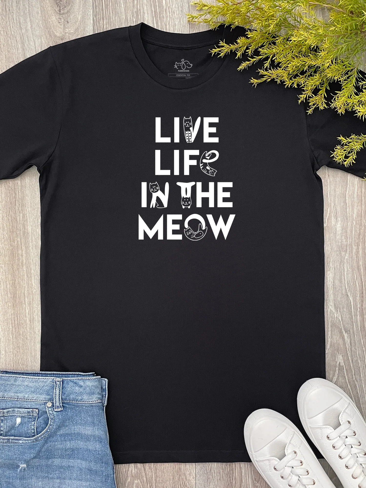 Live Life In The Meow Regular Fit T-Shirt