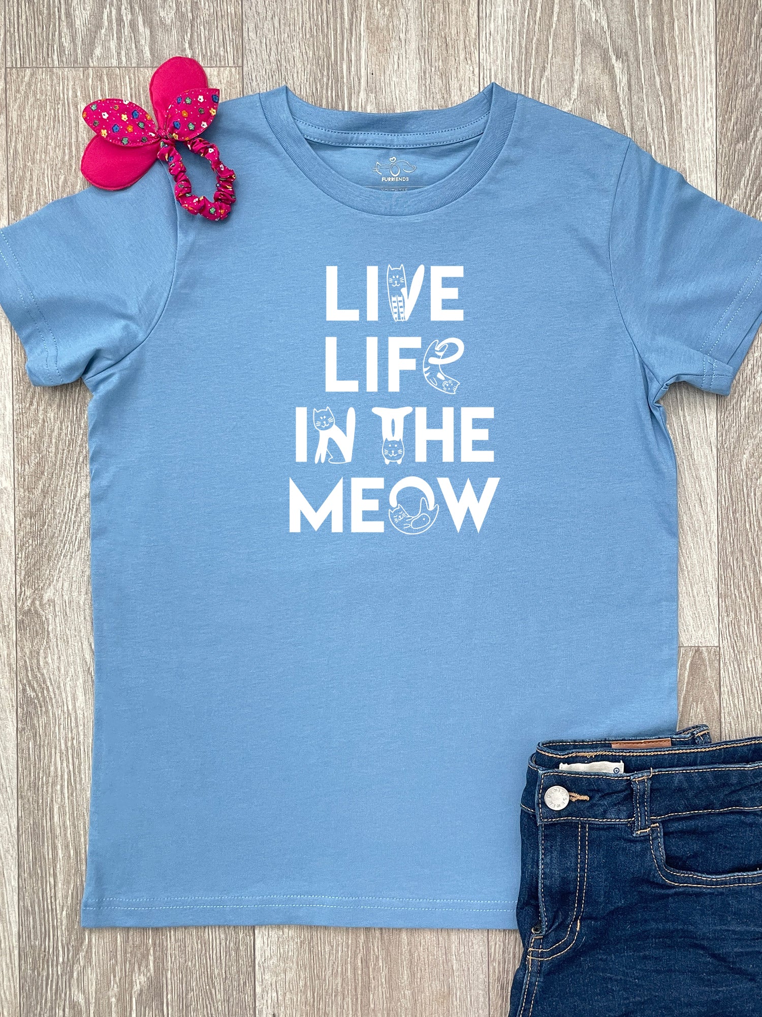 Live Life In The Meow Youth Tee - Image 5