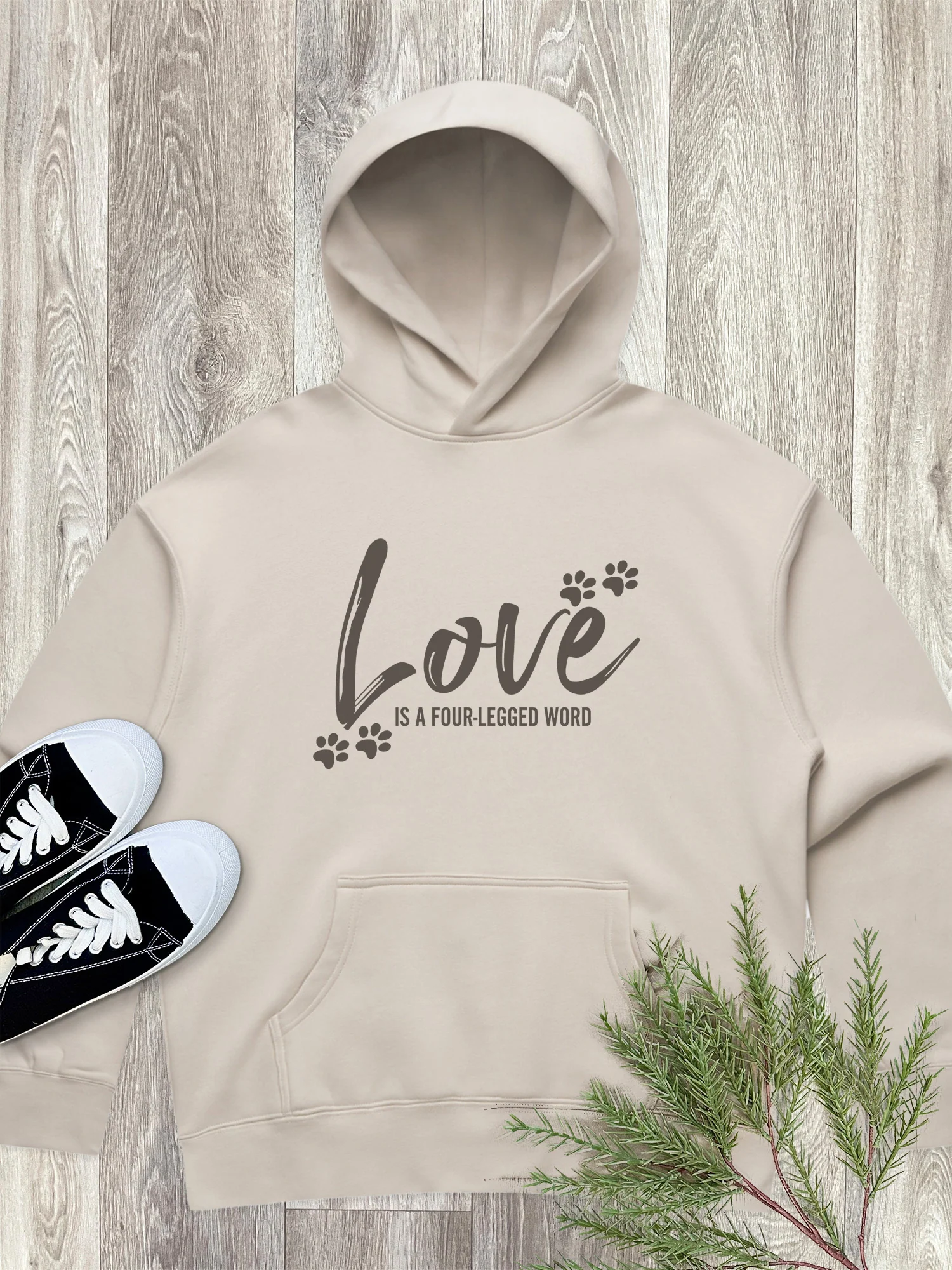 Love Is A Four-Legged Word Women's Comfort Hood - Image 4