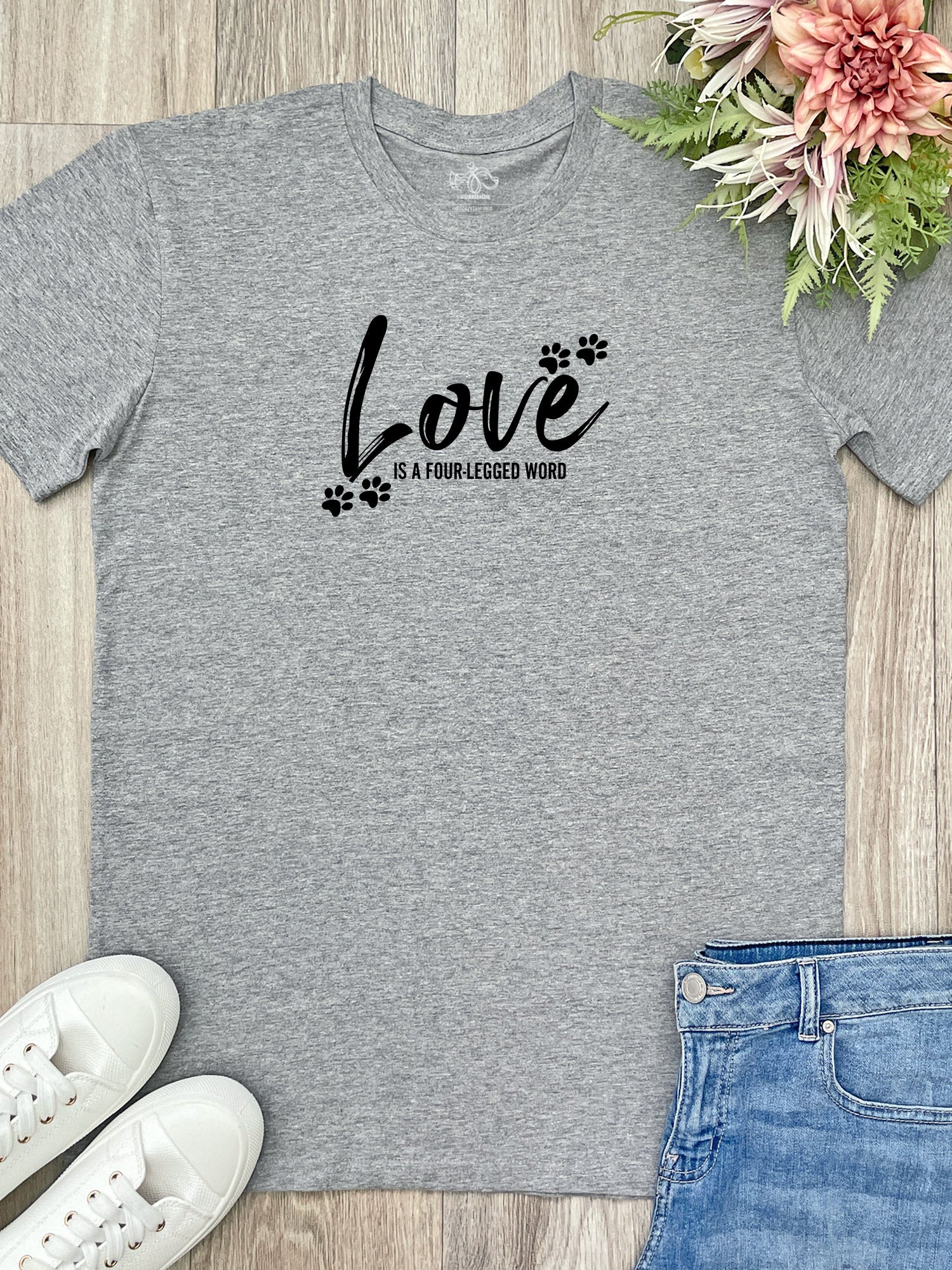 Love Is A Four-Legged Word Essential Unisex Tee - Image 5