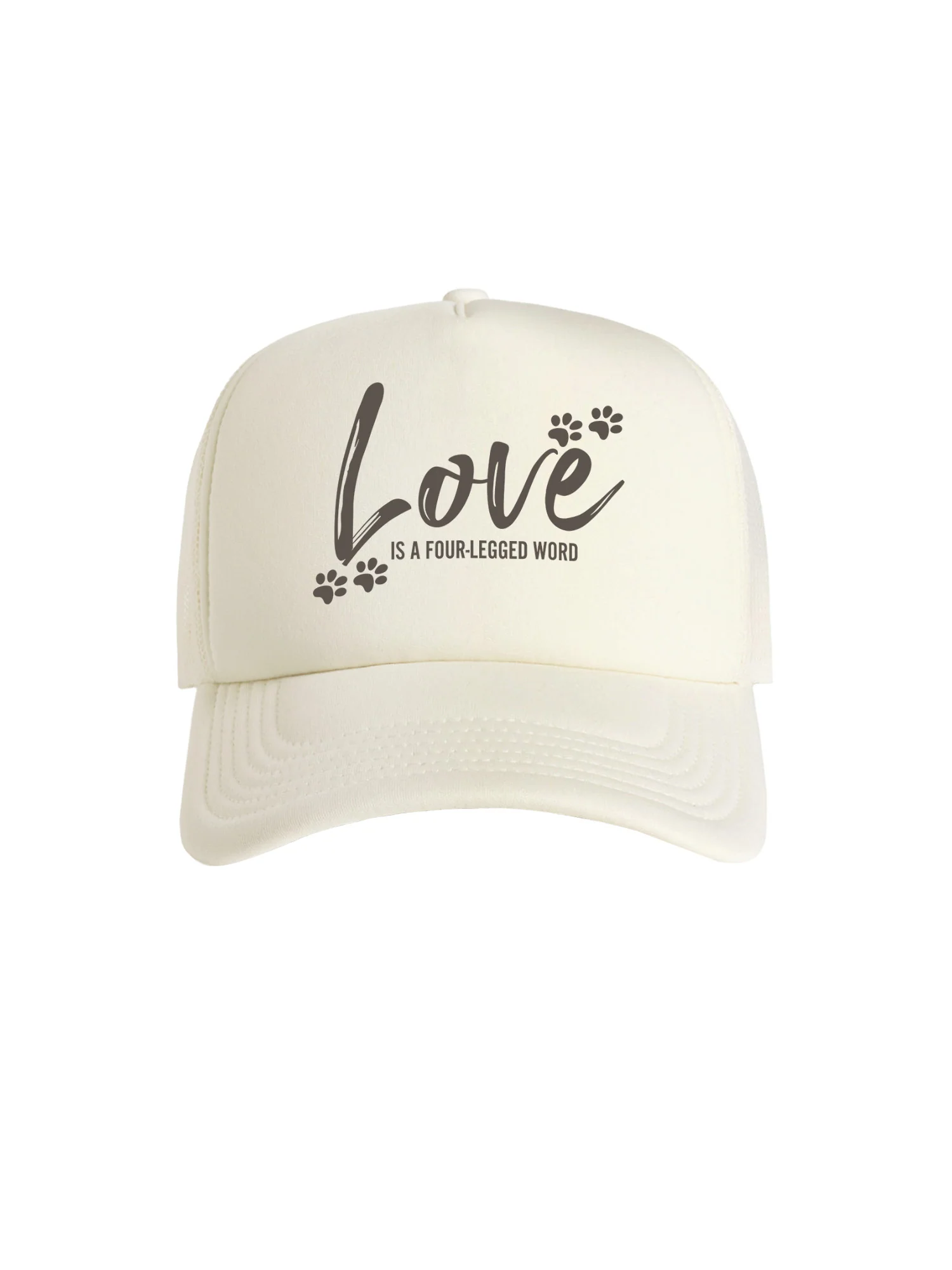 Love Is A Four-Legged Word Foam Trucker Cap - Image 3