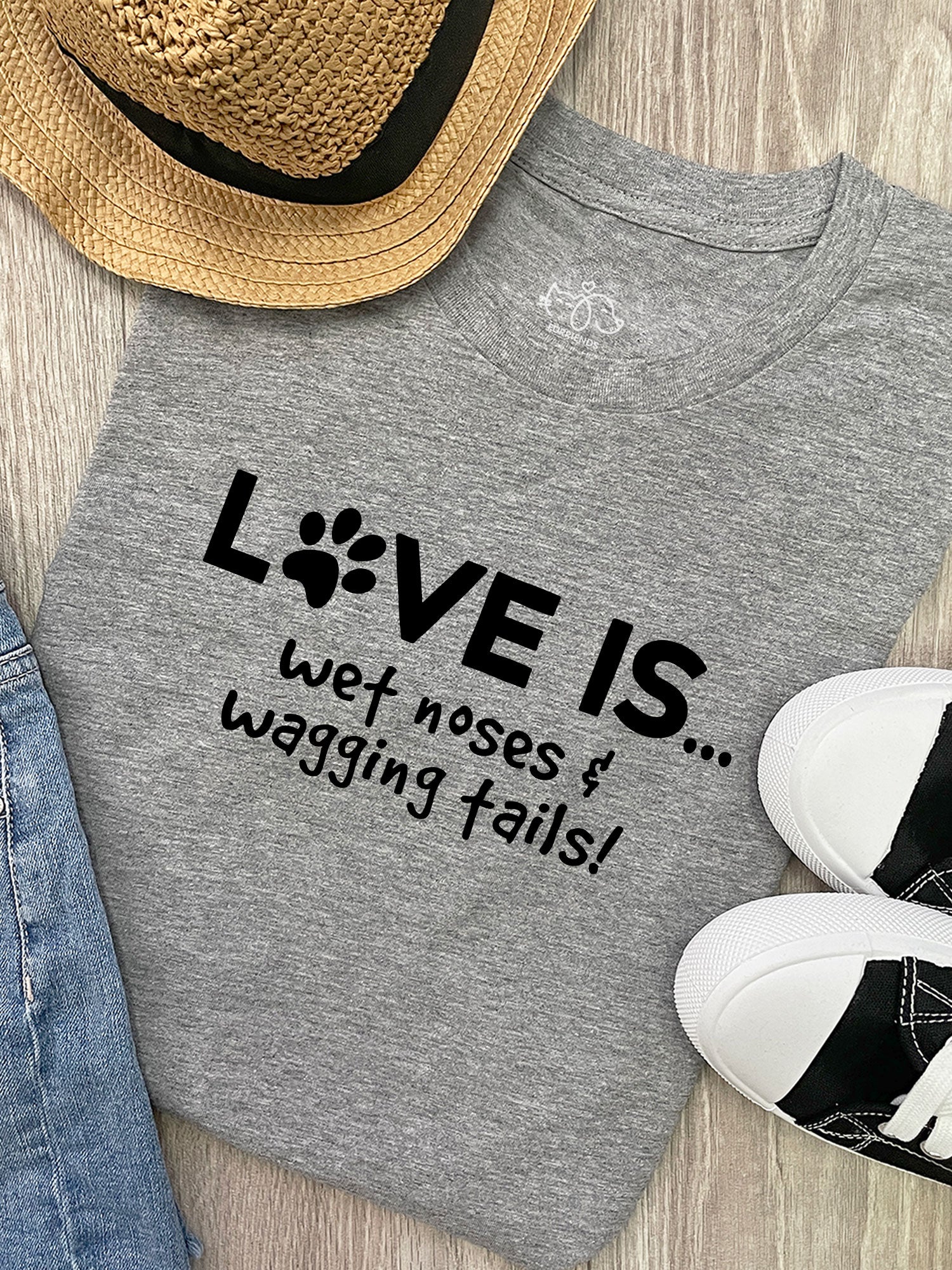 Love Is... Wet Noses & Wagging Tails! Ava Women's Regular Fit Tee - Image 2