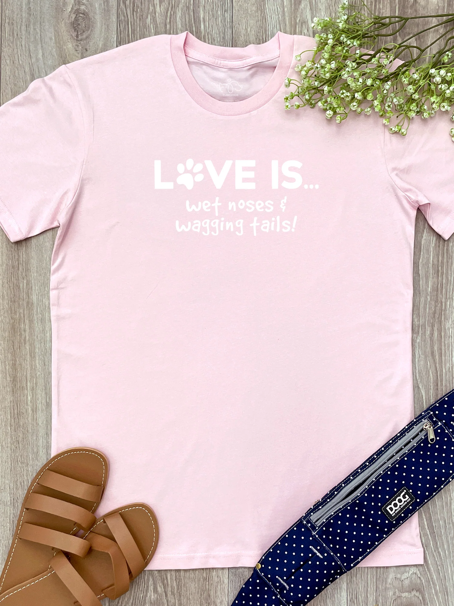 Love Is... Wet Noses & Wagging Tails! Essential Unisex Tee - Image 3