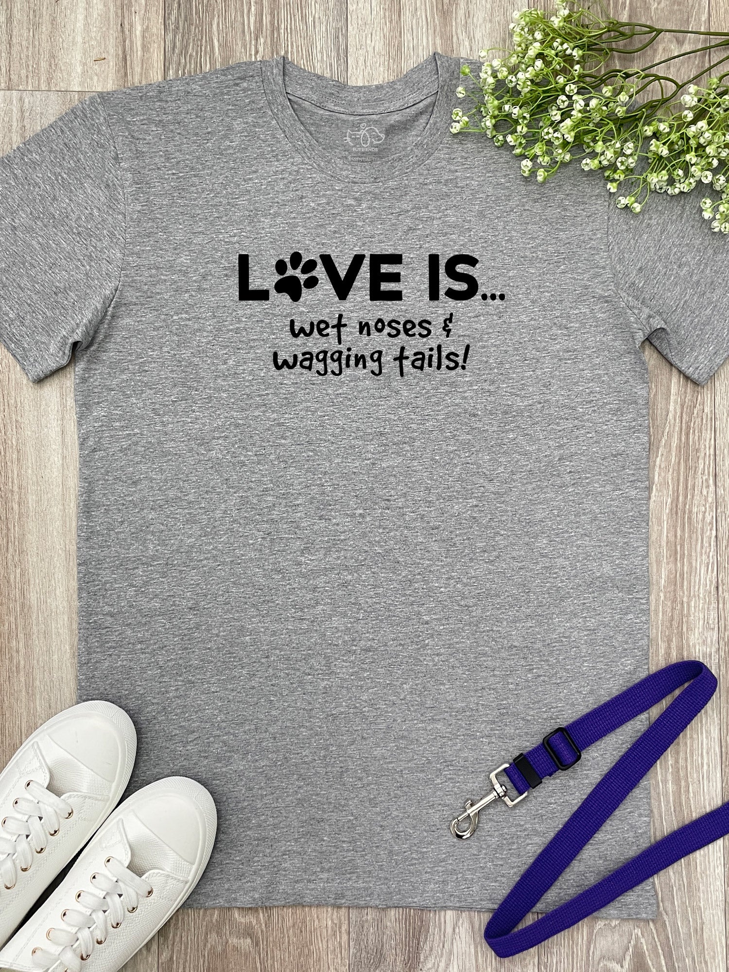 Love Is... Wet Noses & Wagging Tails! Essential Unisex Tee - Image 4