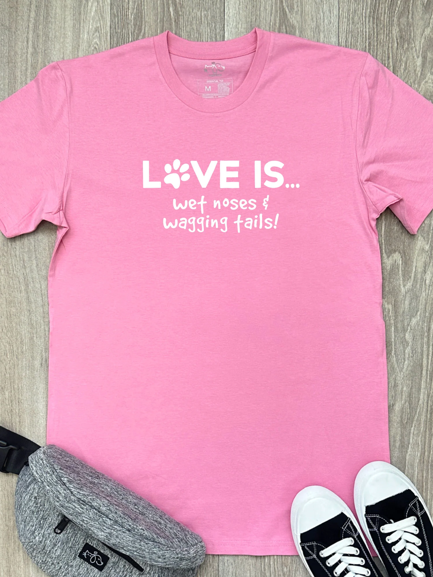 Love Is... Wet Noses & Wagging Tails! Essential Unisex Tee - Image 5