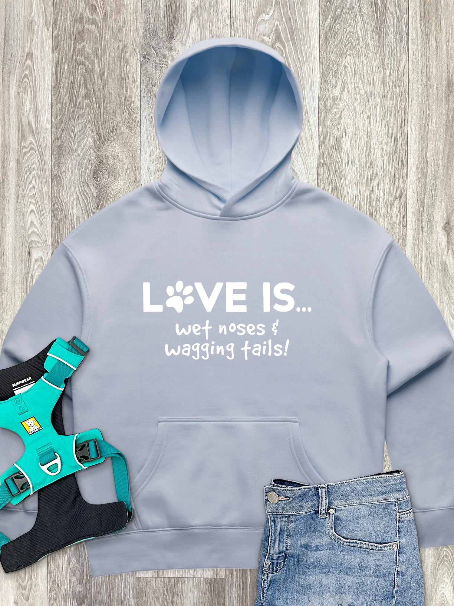 Love Is... Wet Noses & Wagging Tails! Women's Comfort Hood - Image 2