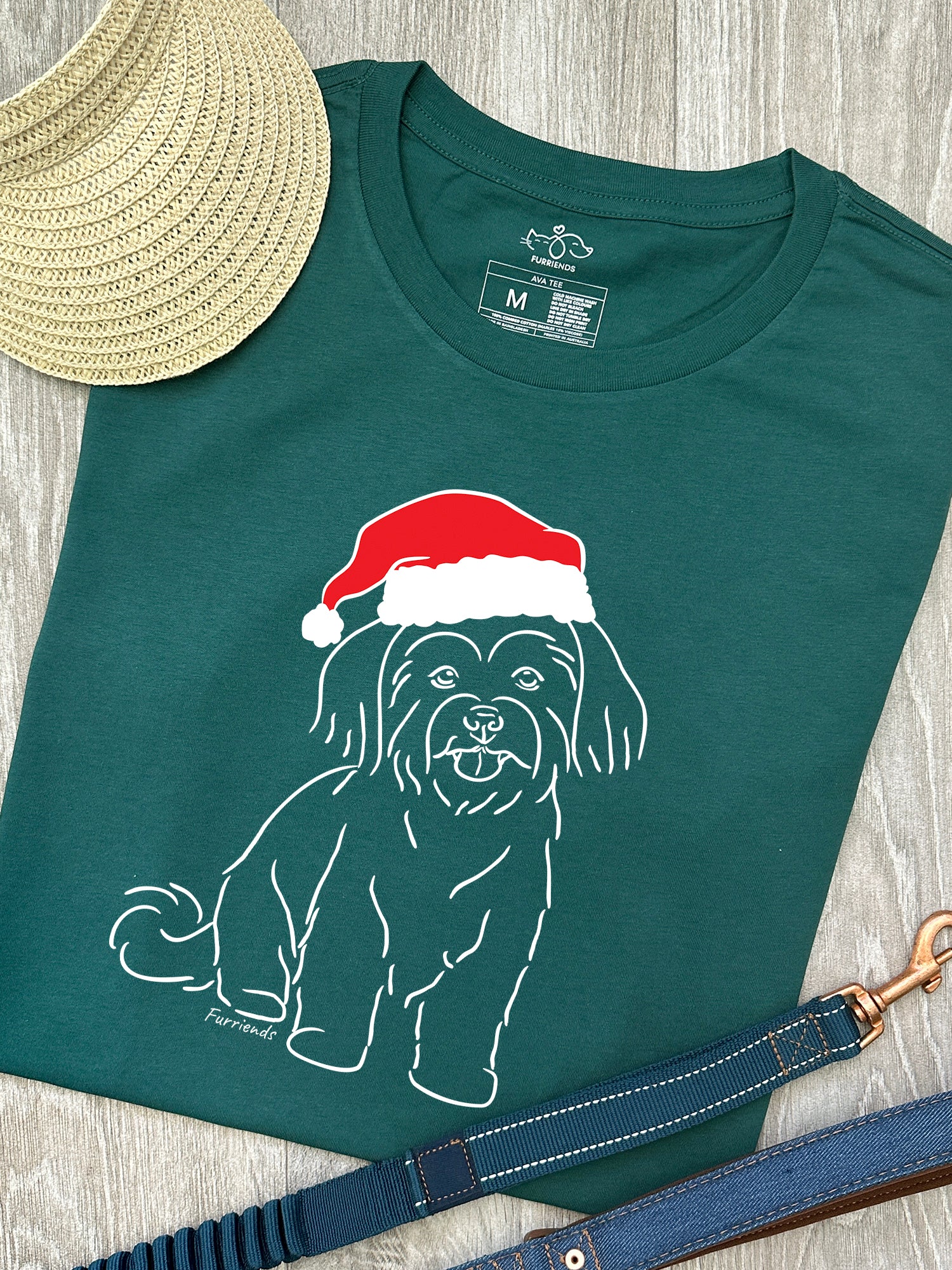 Maltese Terrier Christmas Edition Ava Women's Regular Fit Tee - Image 3