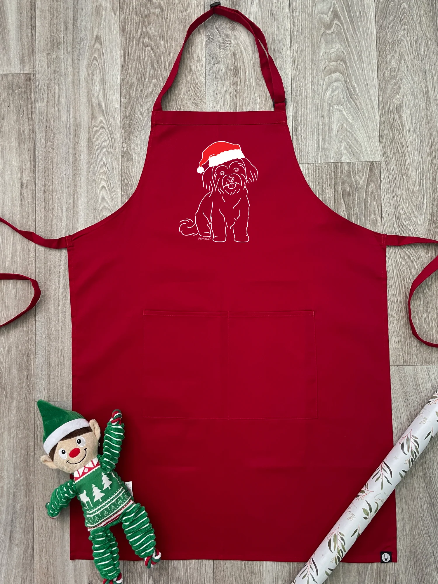 Maltese Terrier Christmas Edition Bib Apron - Image 2