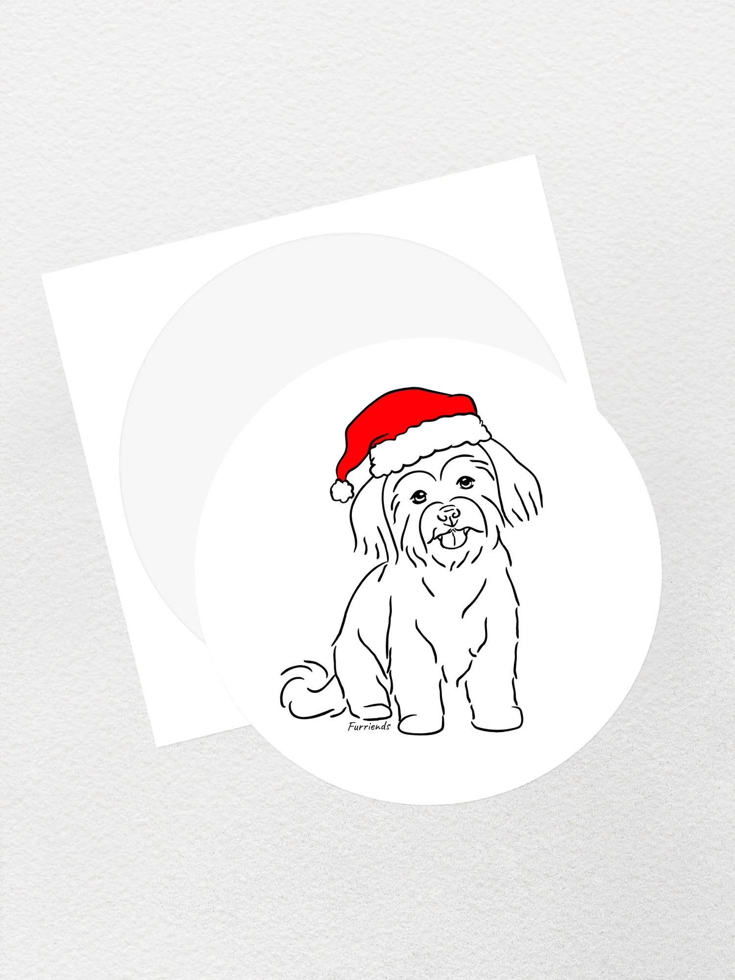 Maltese Terrier Christmas Edition Sticker - Image 3