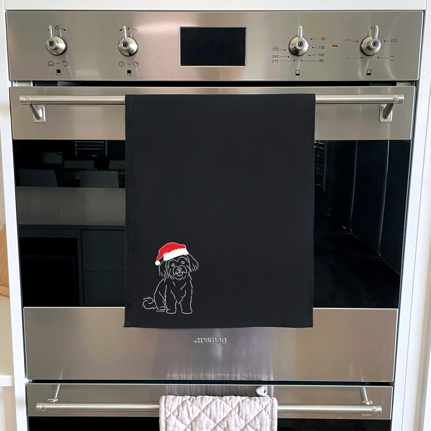 Maltese Terrier Christmas Edition Tea Towel - Image 3