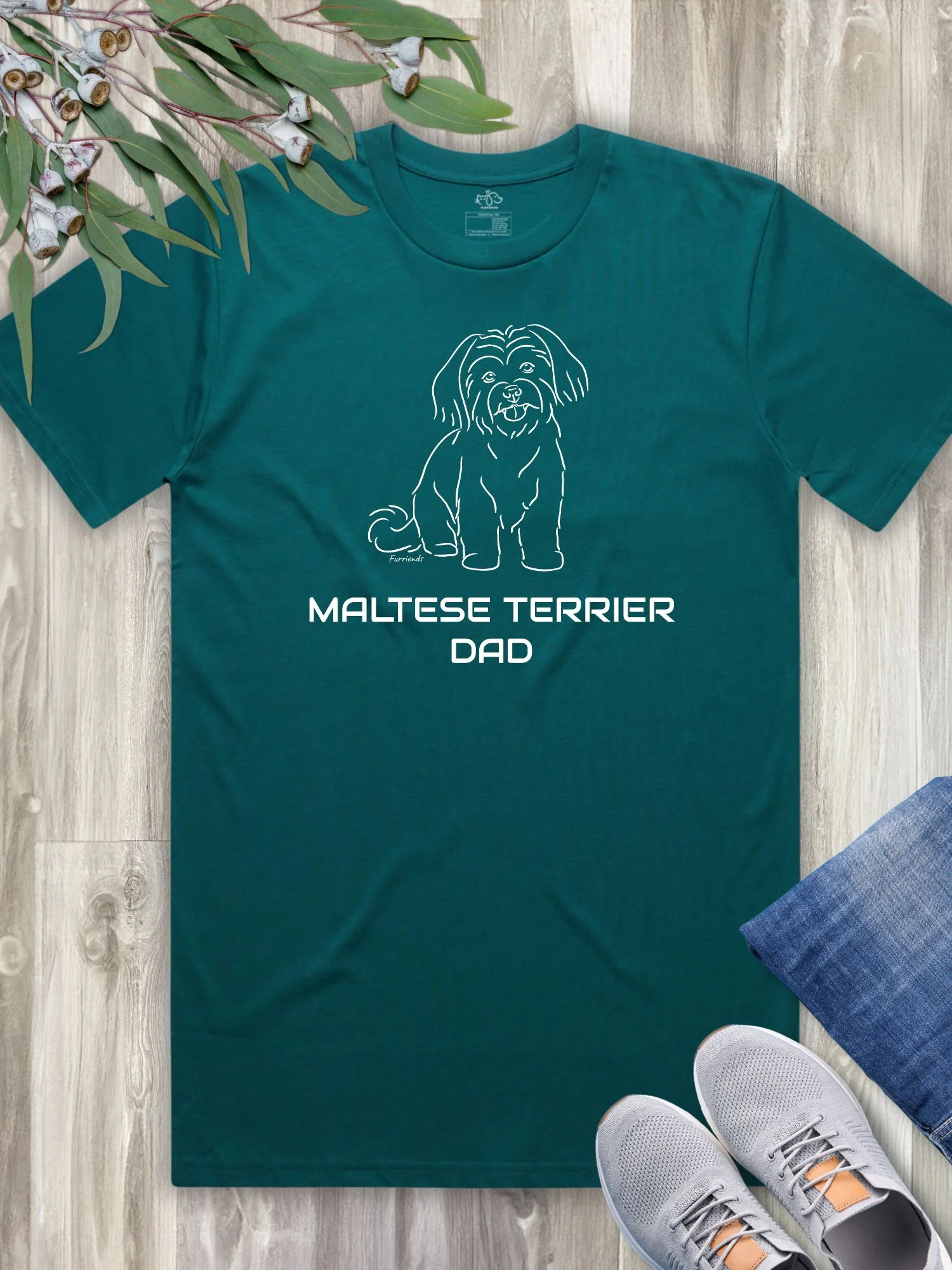 Maltese Terrier Dad Regular Fit-T-Shirt - Image 2