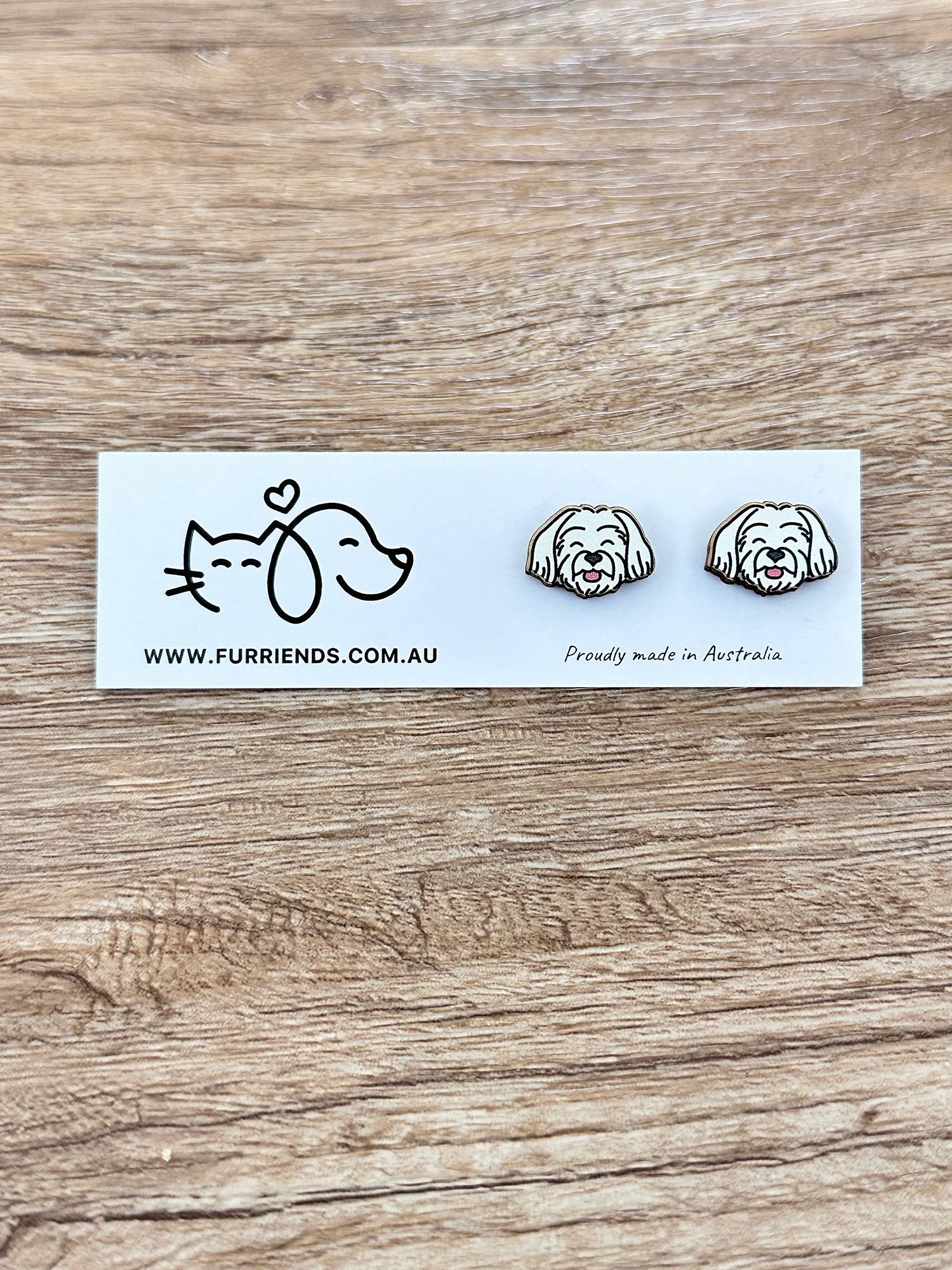 Maltese Terrier ColourPop Stud Earrings - Image 2