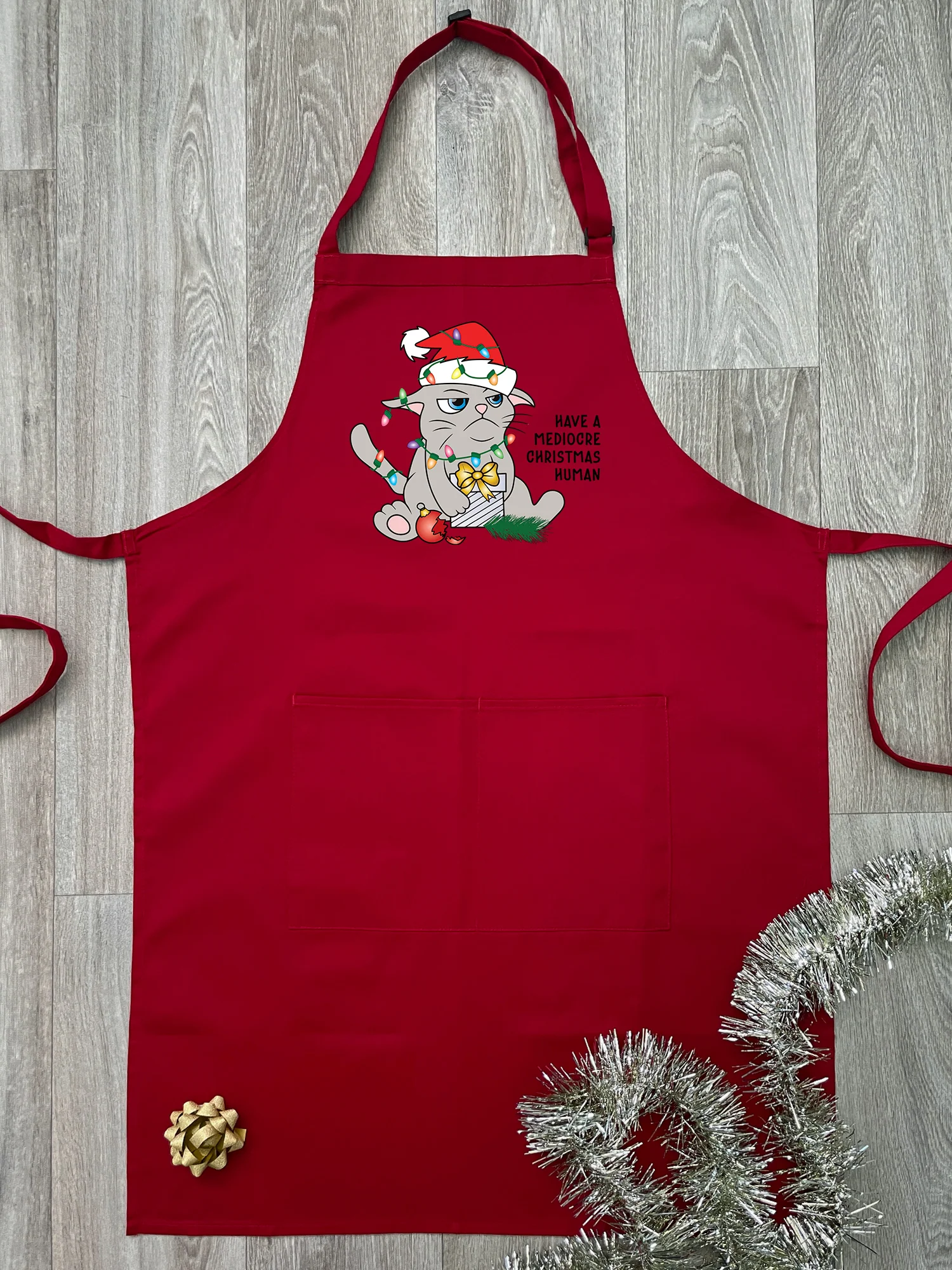 Mediocre Christmas Bib Apron - Image 2