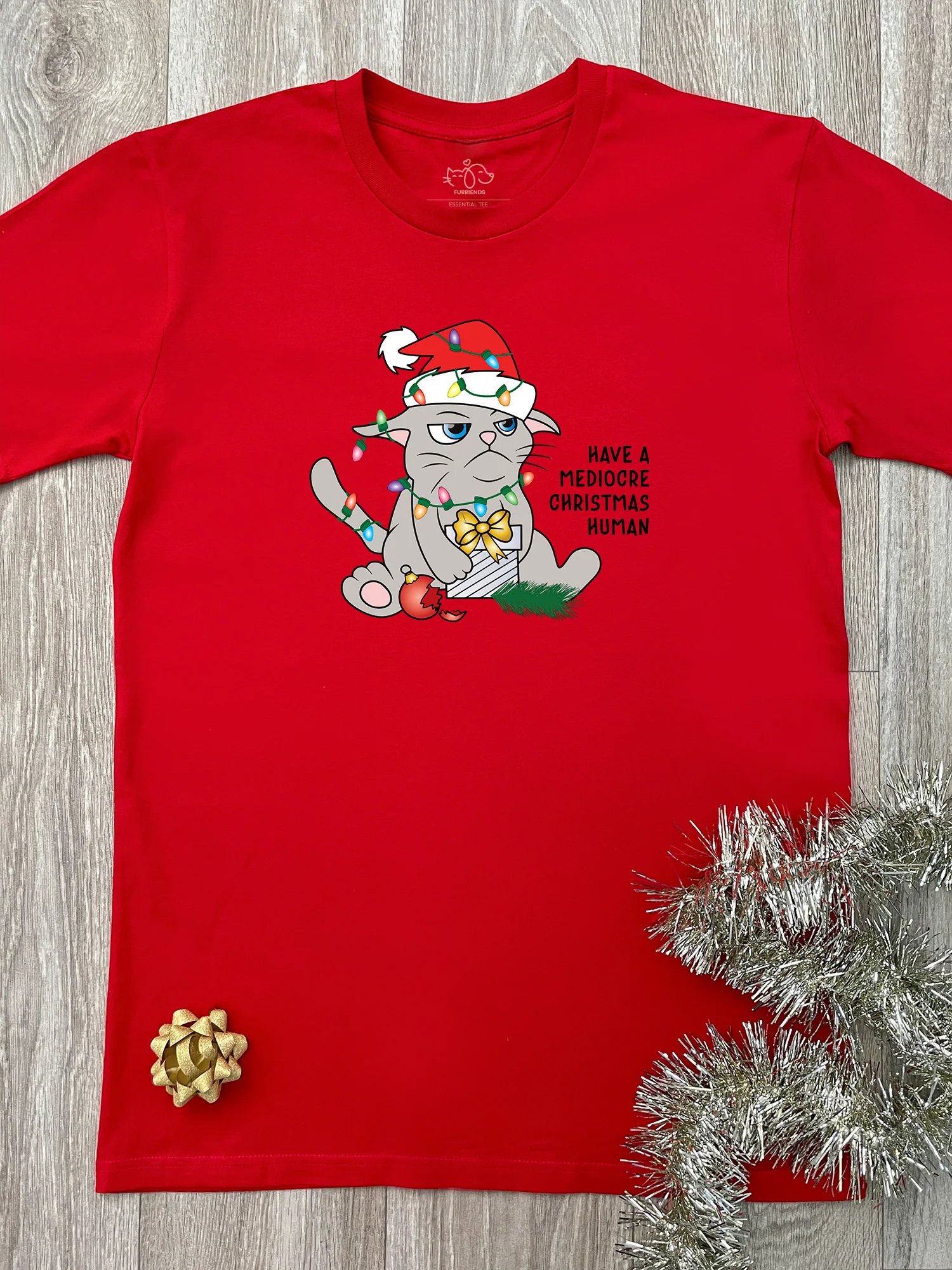 Mediocre Christmas Essential Unisex Tee - Image 6