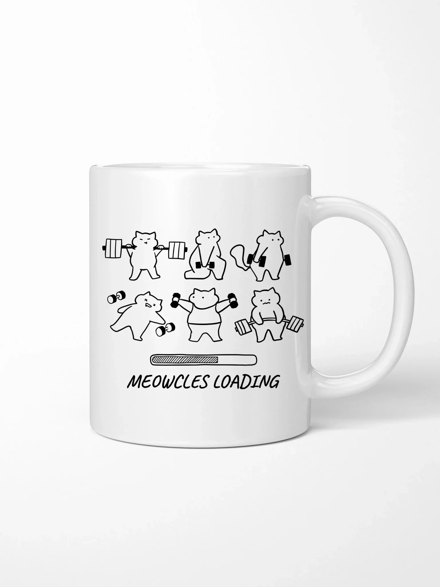 Meowcles Loading Ceramic Mug - Image 3