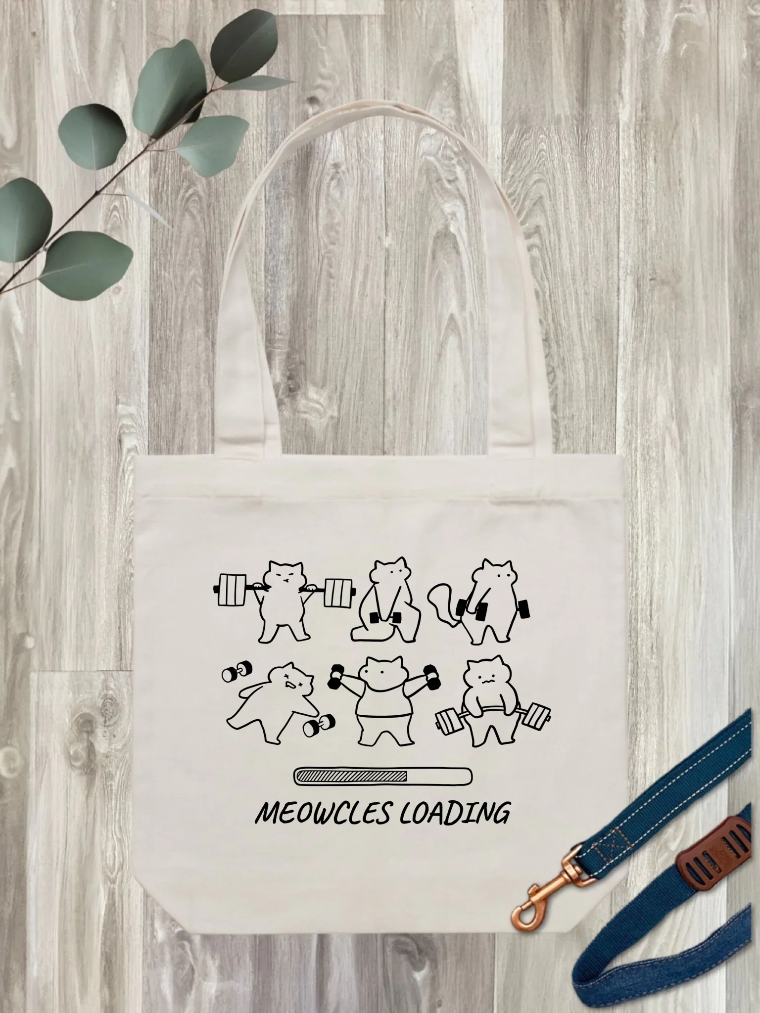 Meowcles Loading Tote Bag - Image 10