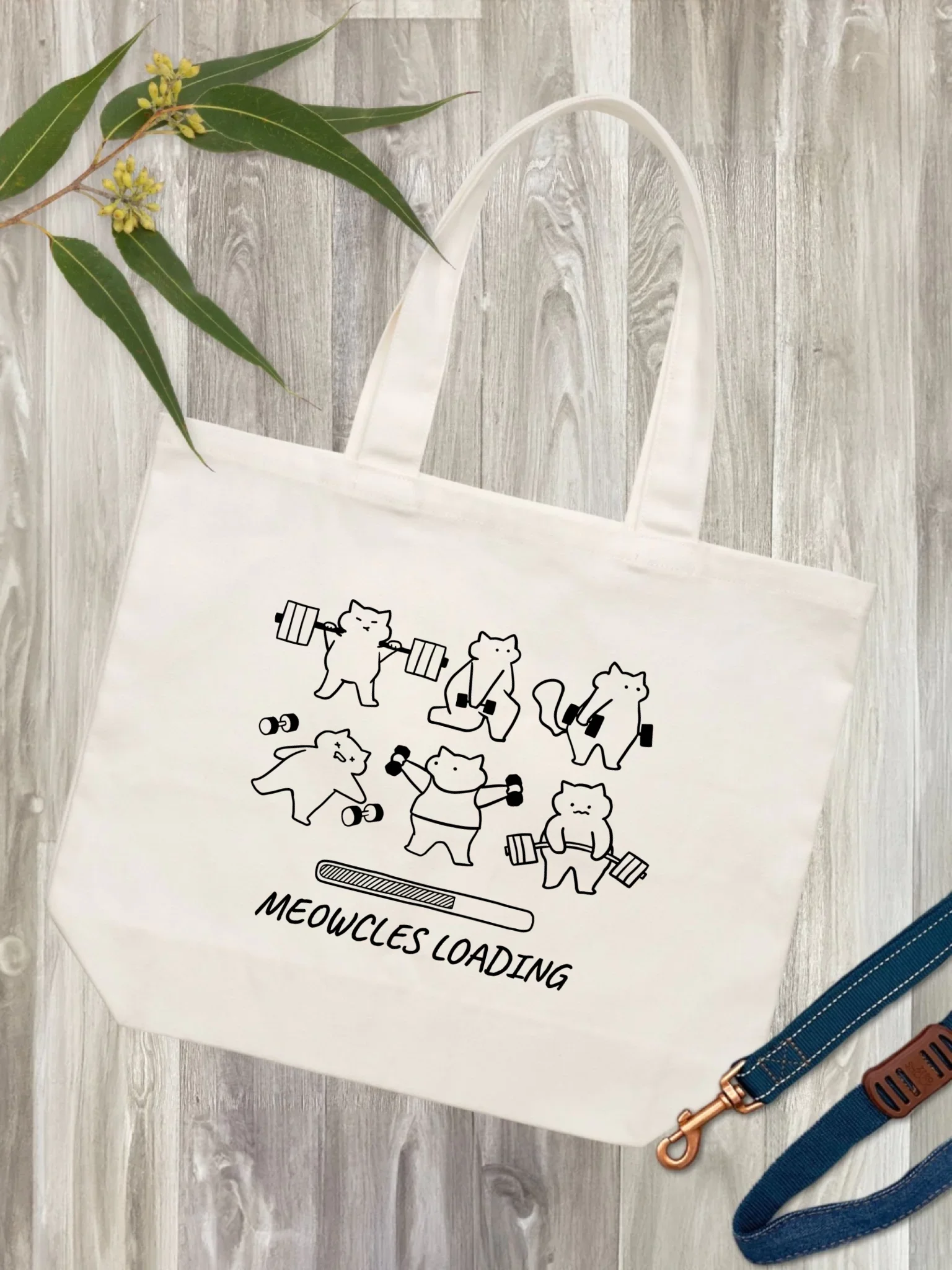 Meowcles Loading Tote Bag - Image 12