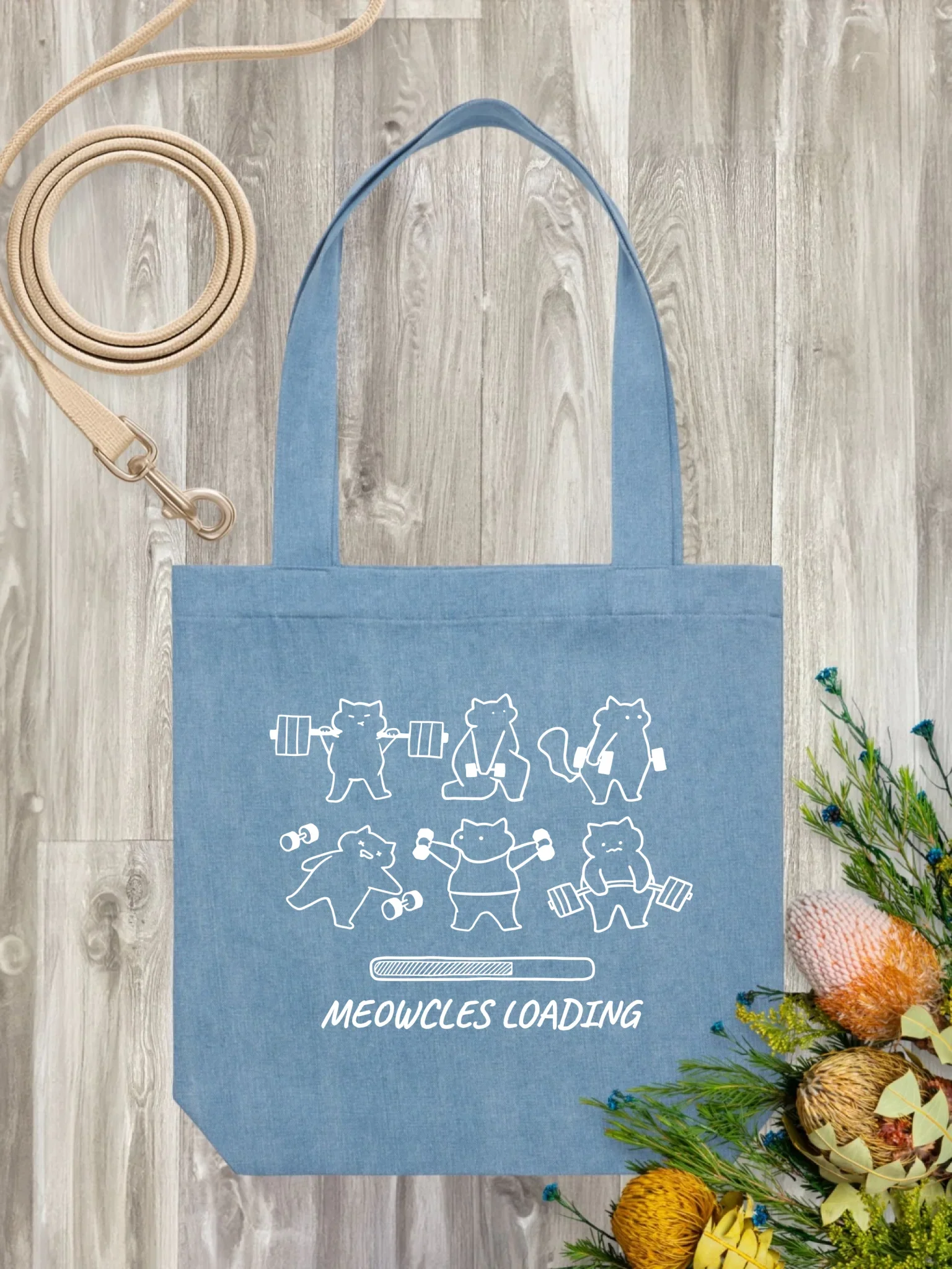 Meowcles Loading Tote Bag - Image 4