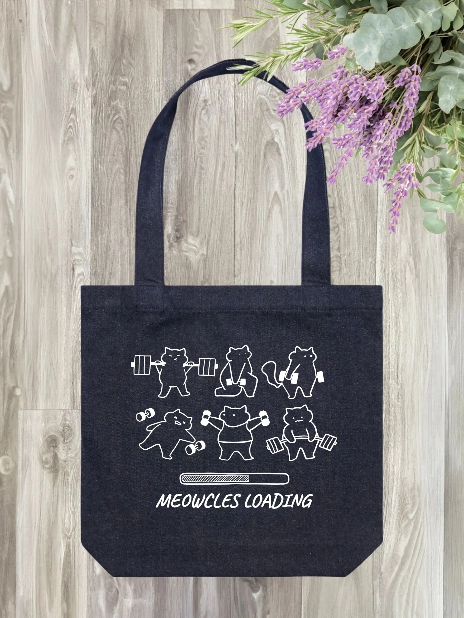 Meowcles Loading Tote Bag - Image 5