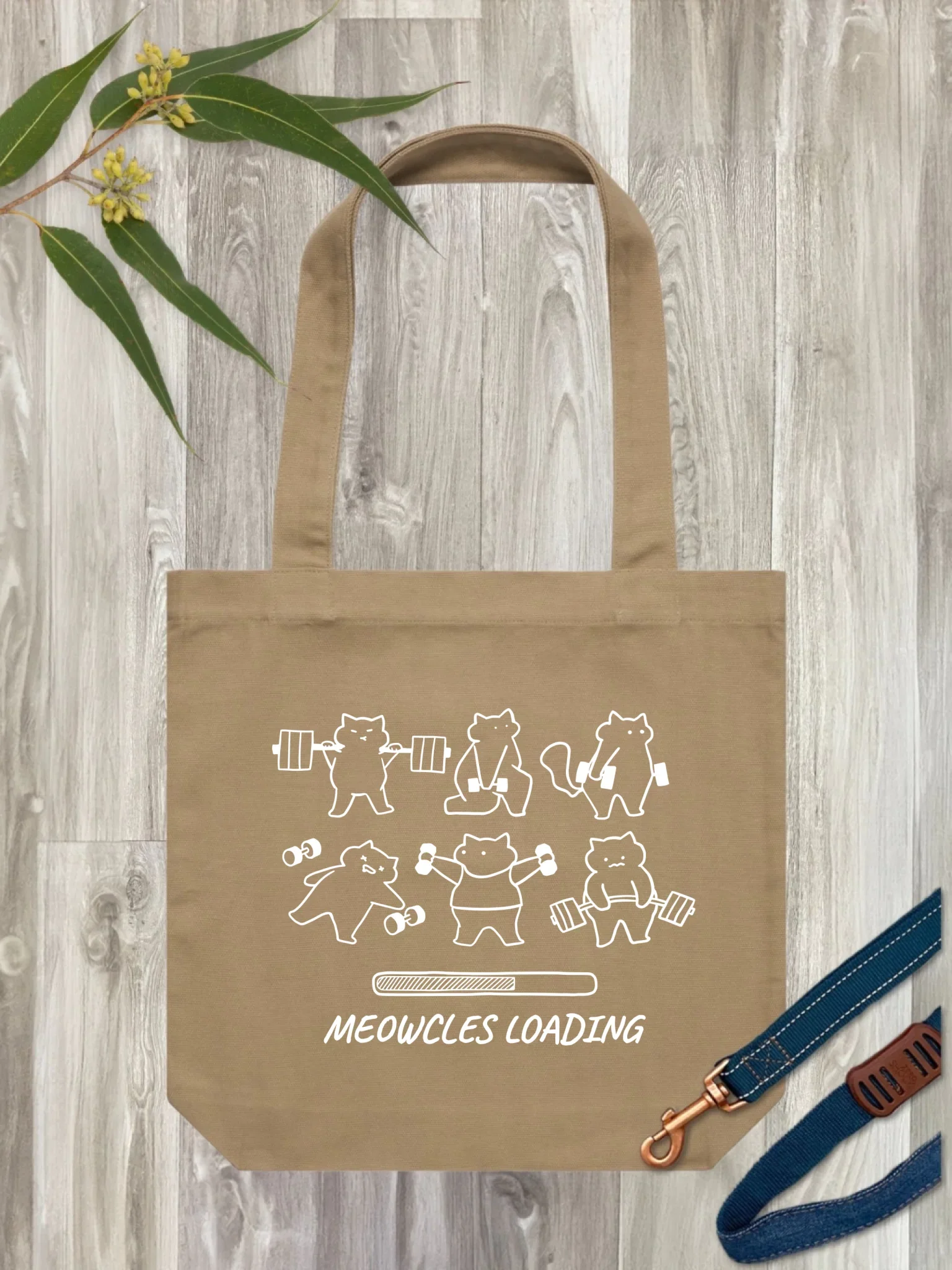 Meowcles Loading Tote Bag - Image 6