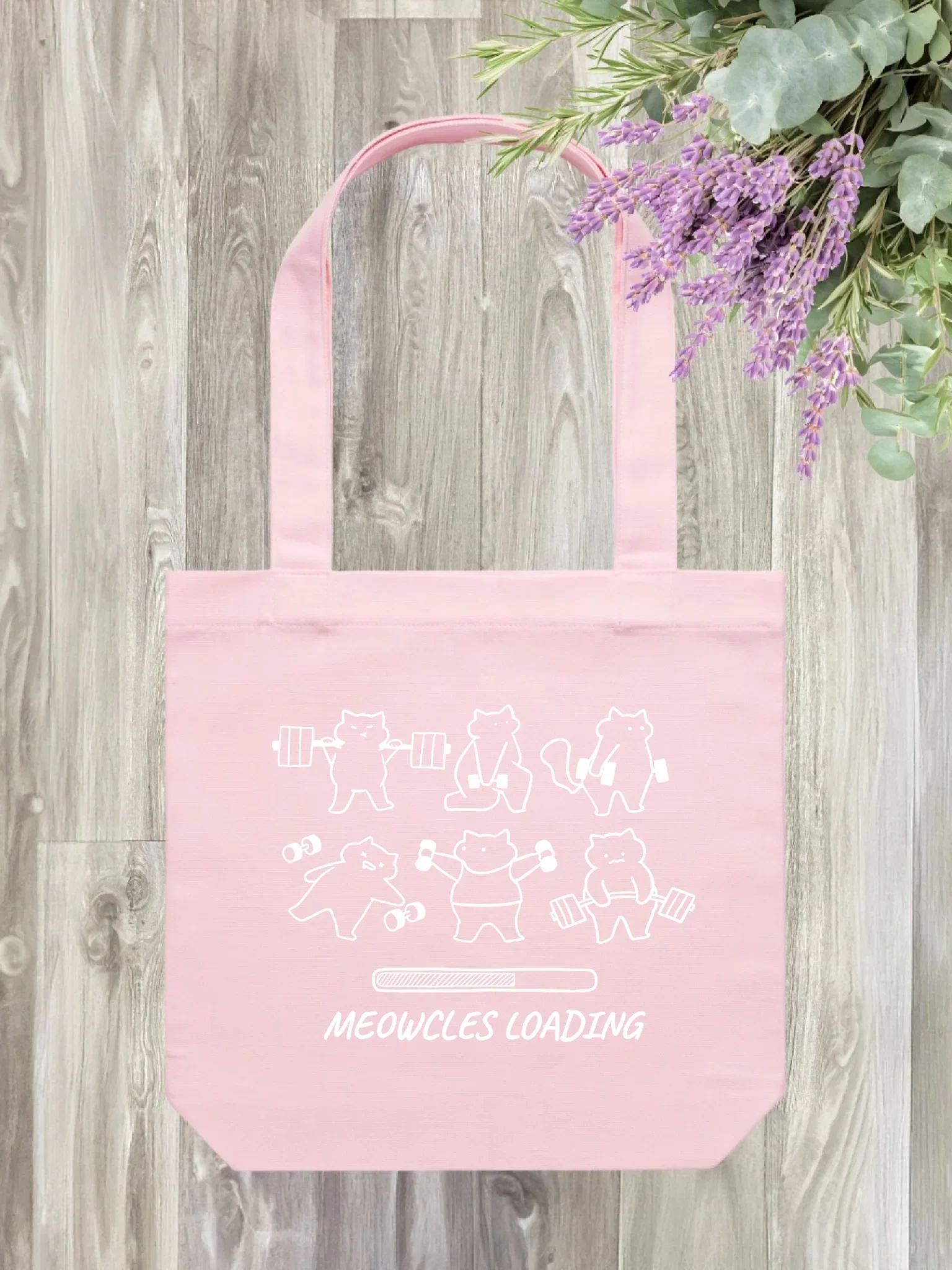 Meowcles Loading Tote Bag - Image 8