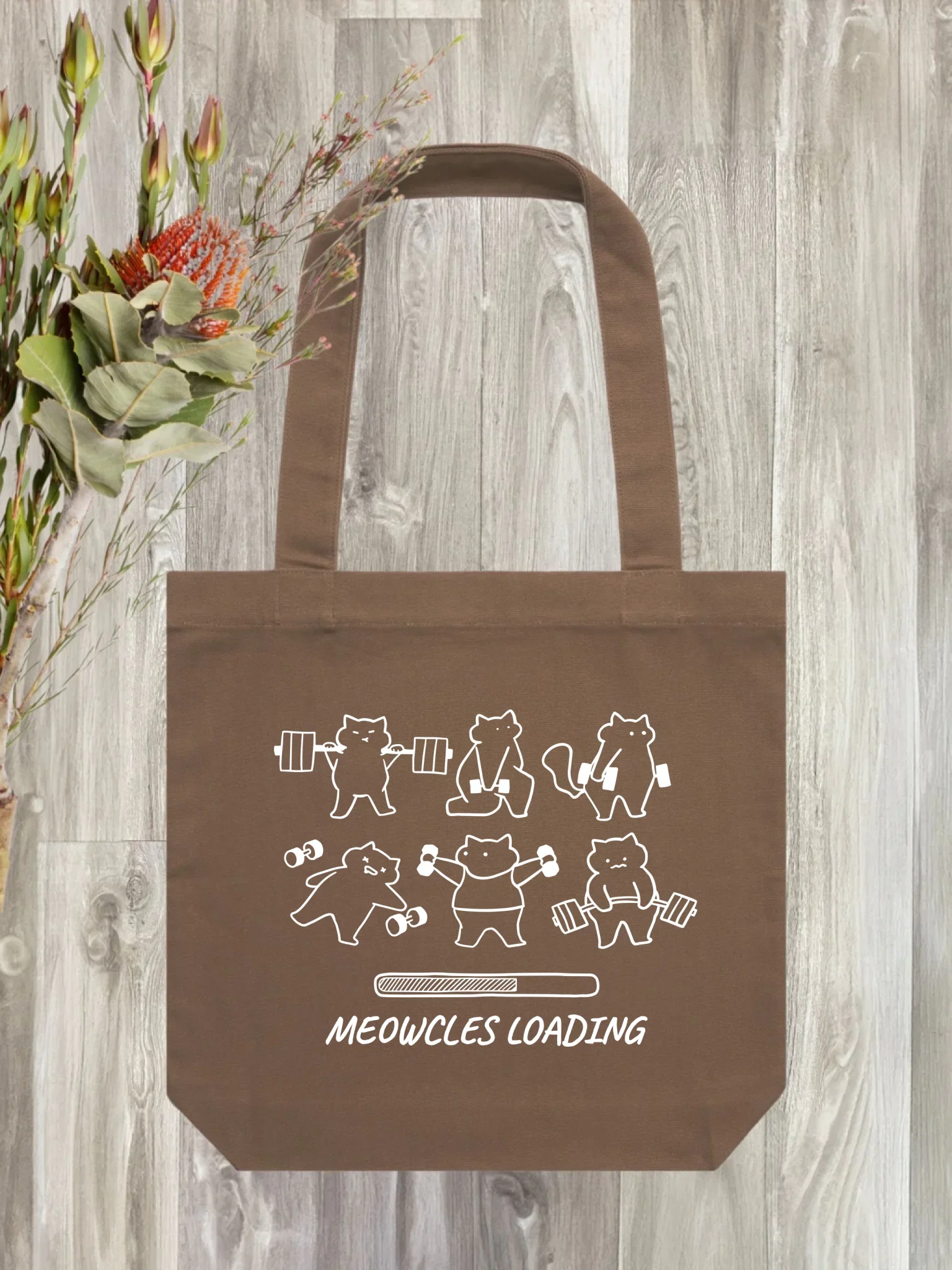 Meowcles Loading Tote Bag - Image 9