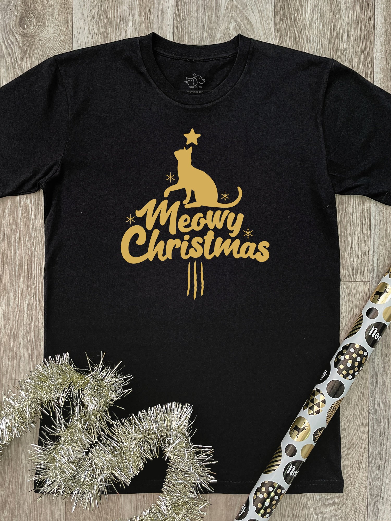 Meowy Christmas Essential Unisex Tee - Image 2