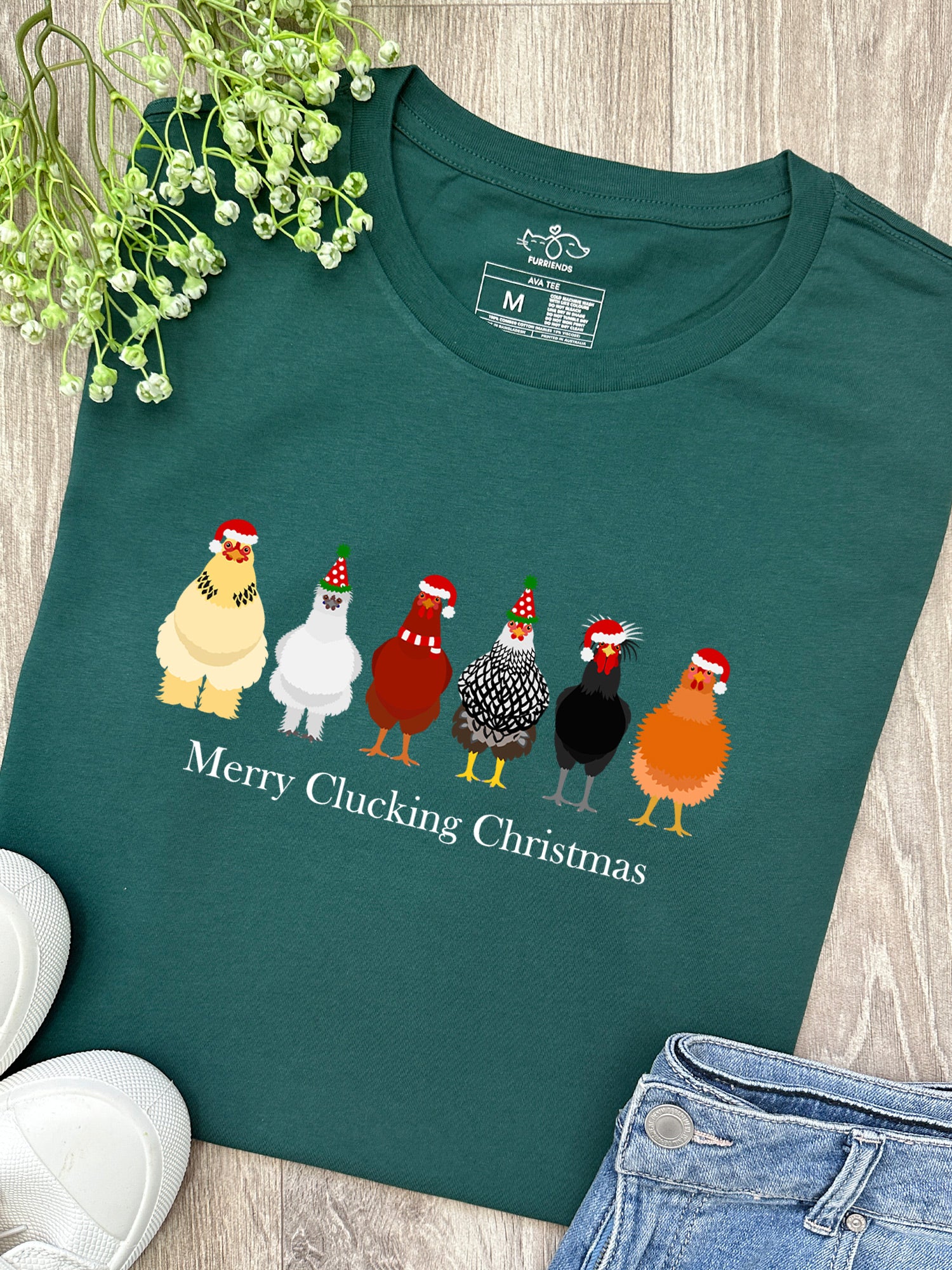 Merry Clucking Christmas Ava Women's Regular Fit Tee