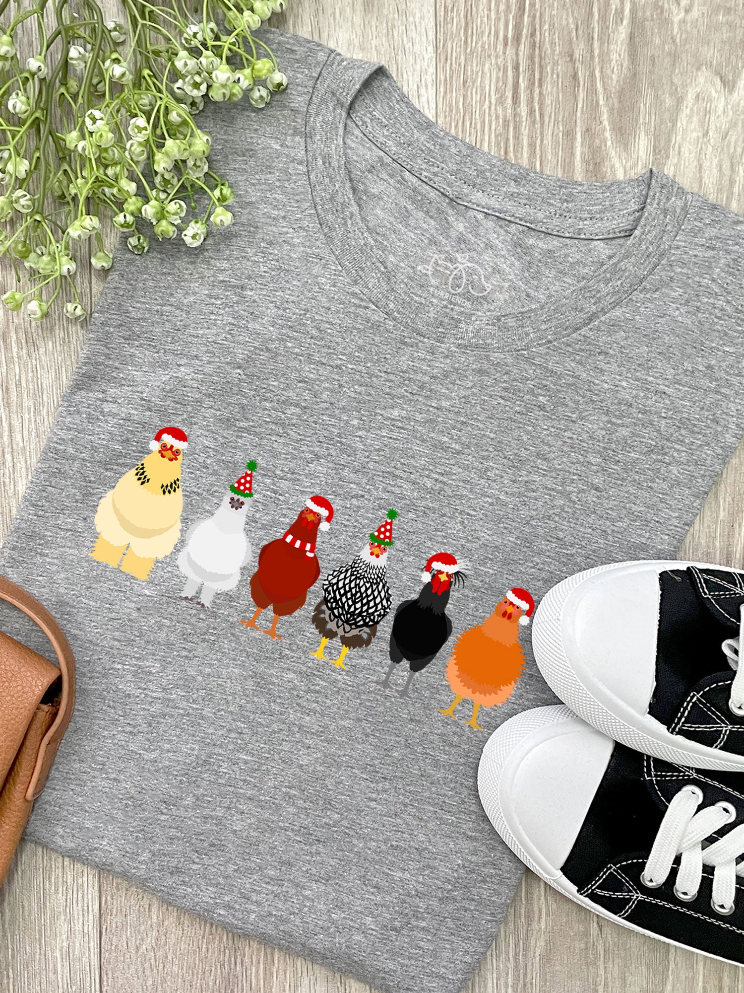 Merry Clucking Christmas Ava Women's Regular Fit Tee - Image 5