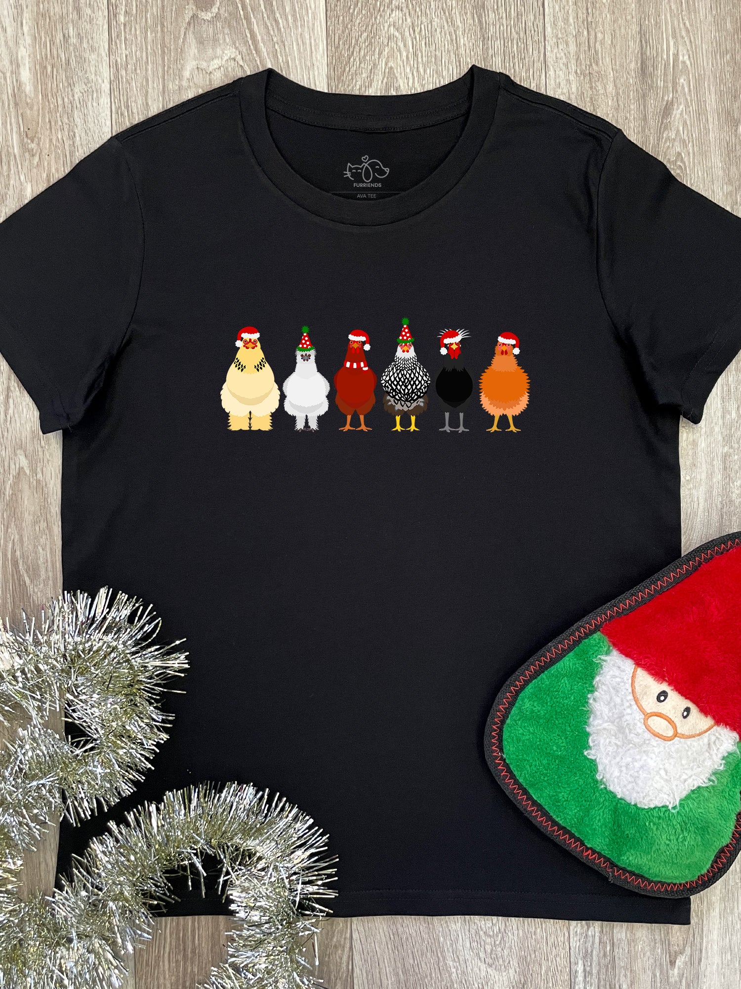 Merry Clucking Christmas Ava Women's Regular Fit Tee - Image 8