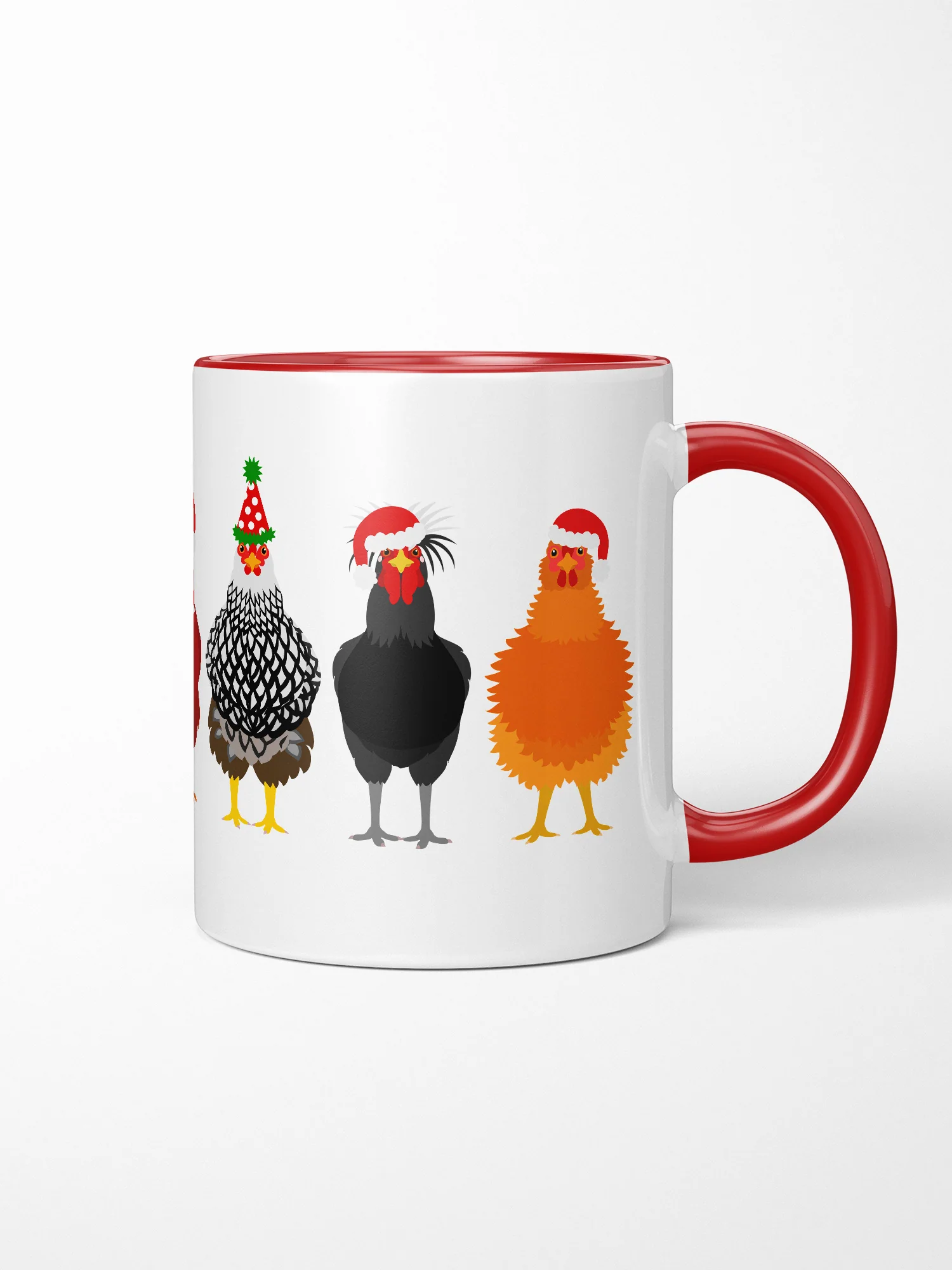 Merry Clucking Christmas Ceramic Mug