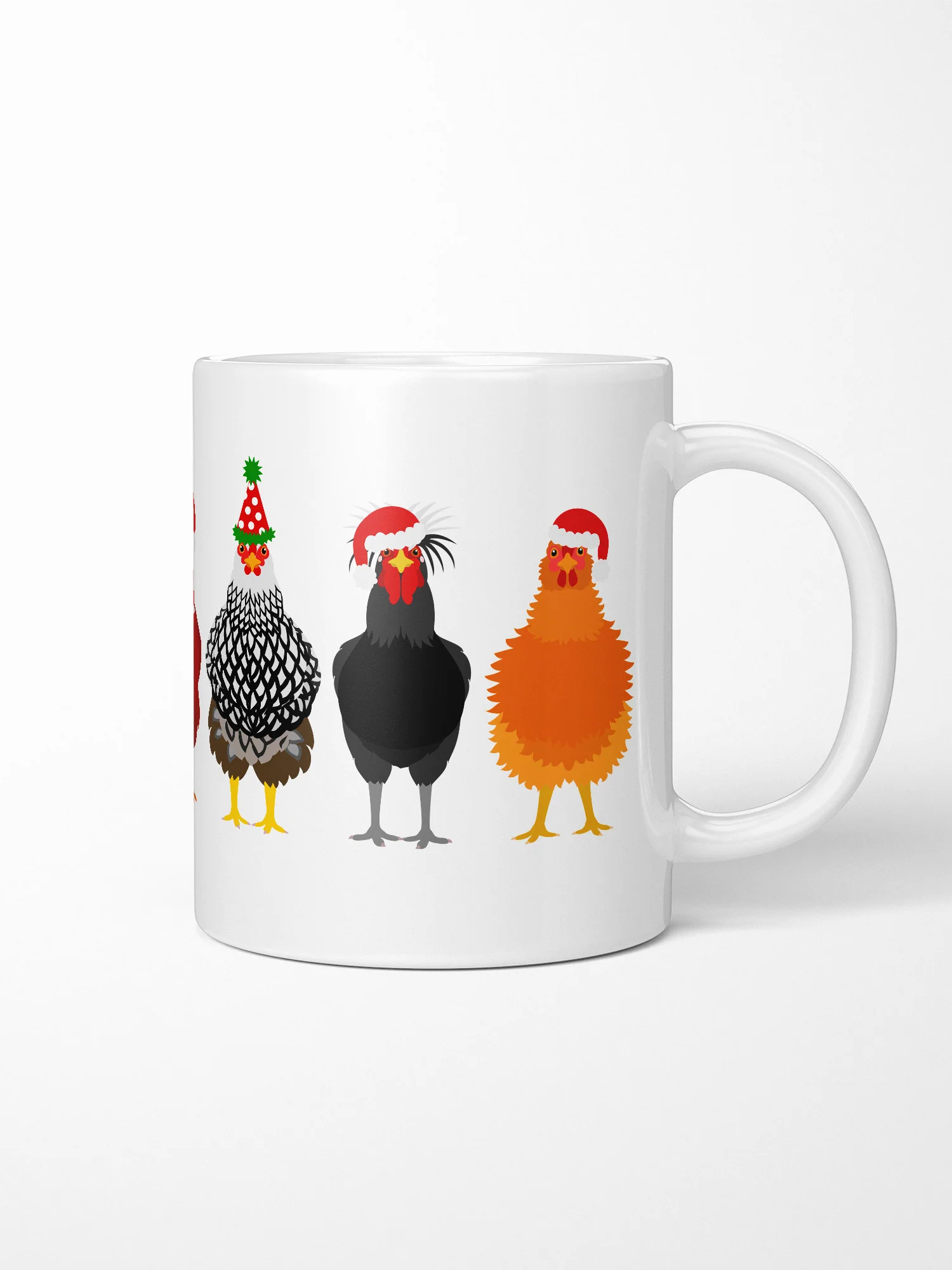 Merry Clucking Christmas Ceramic Mug - Image 3