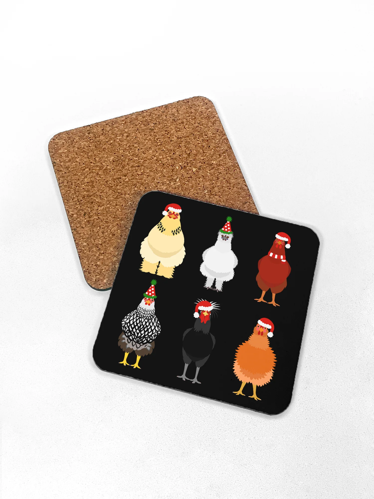 Merry Clucking Christmas Coaster - Image 4