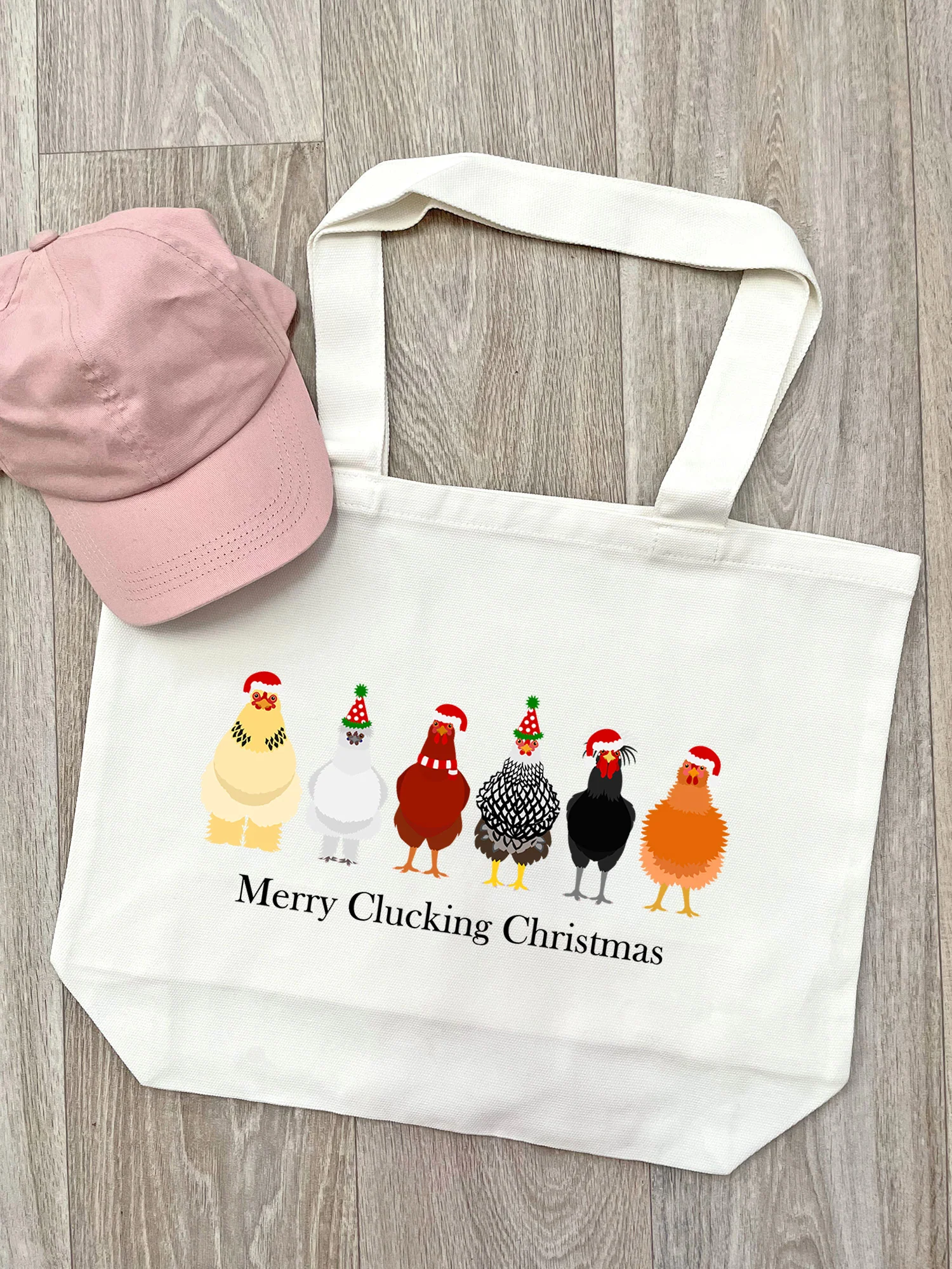 Merry Clucking Christmas Stella Tote Bag - Image 2