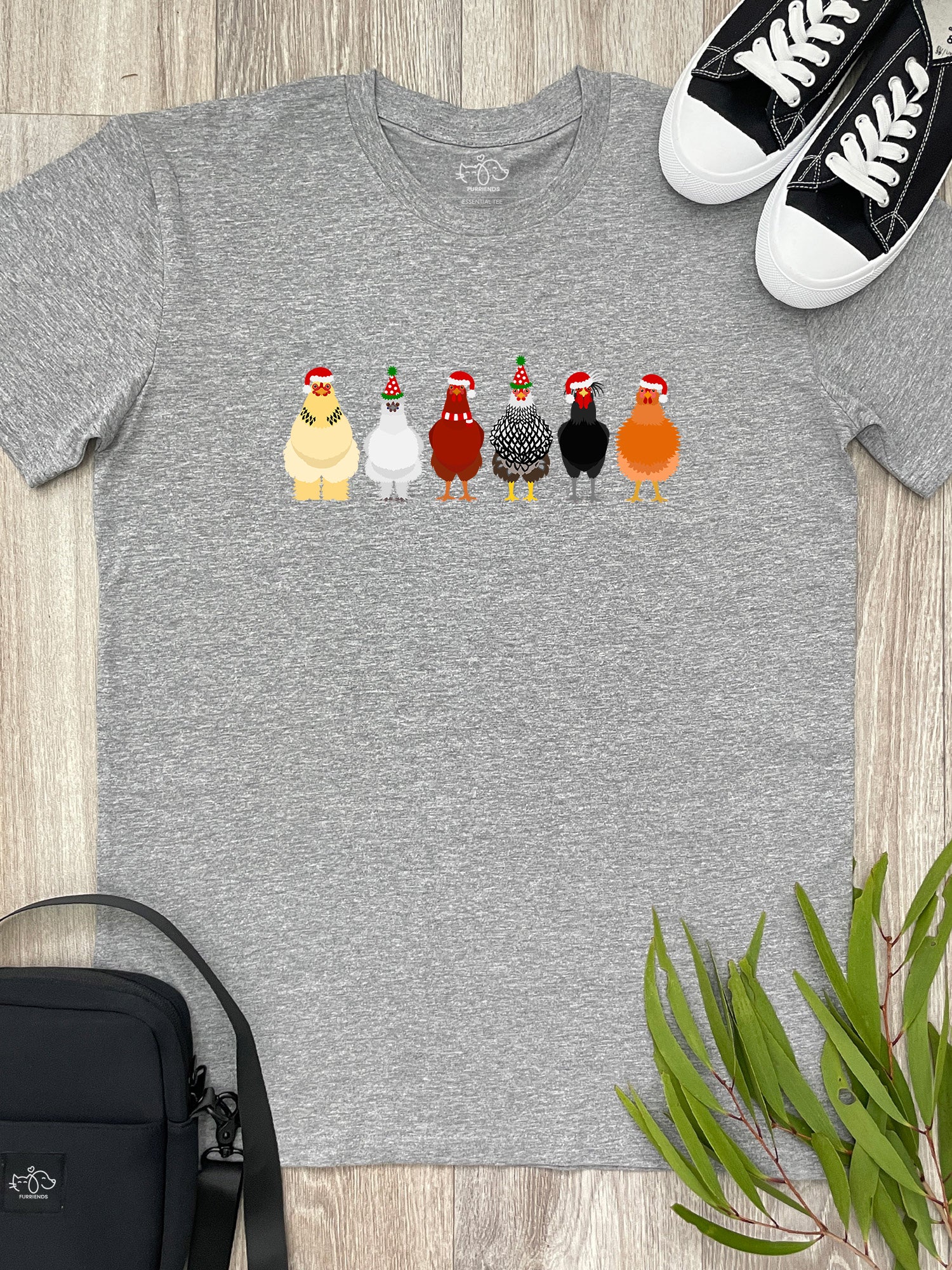 Merry Clucking Christmas Essential Unisex Tee - Image 7