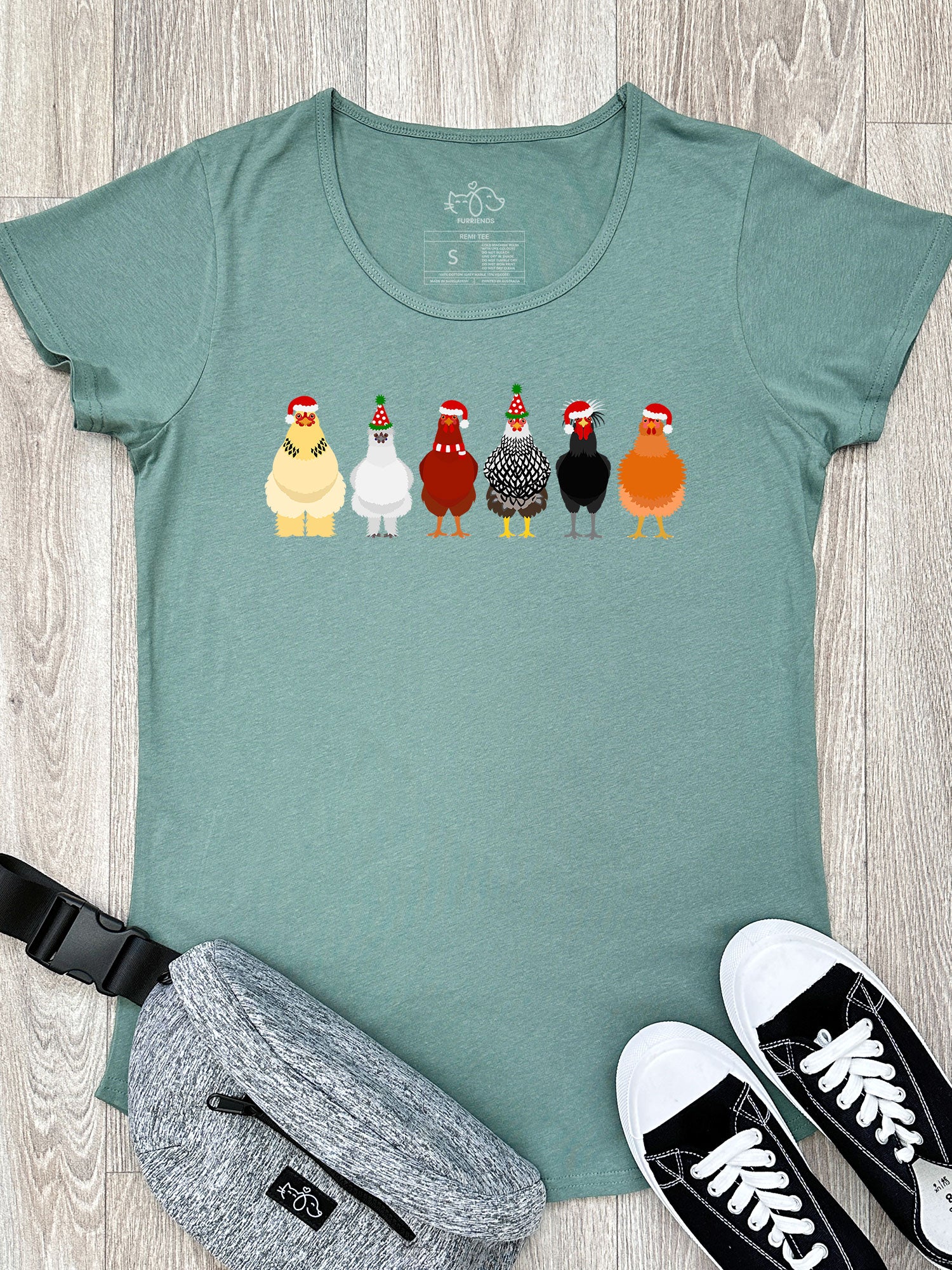 Merry Clucking Christmas Remi Women's Tee - Image 2