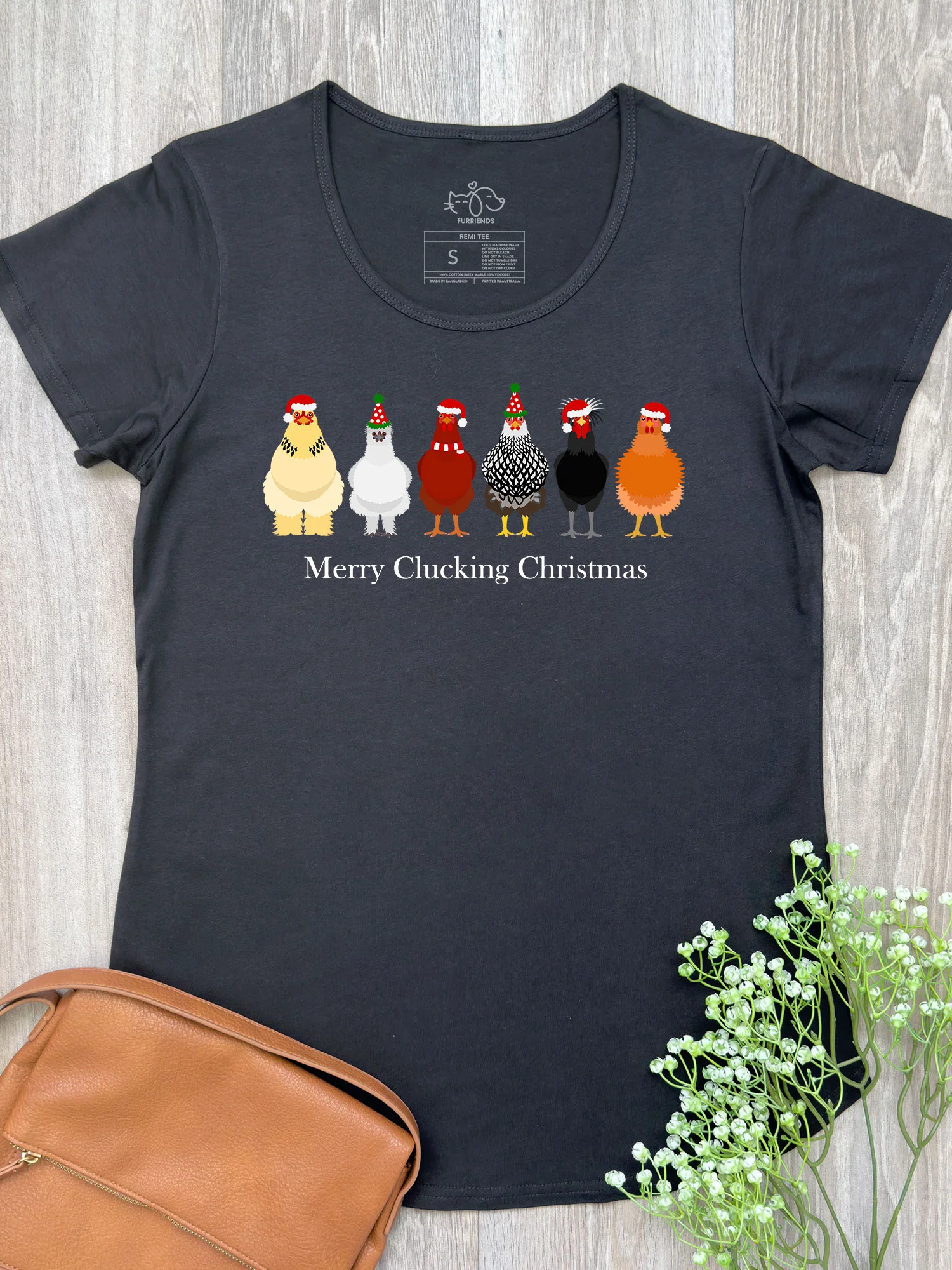 Merry Clucking Christmas Remi Women's Tee - Image 3