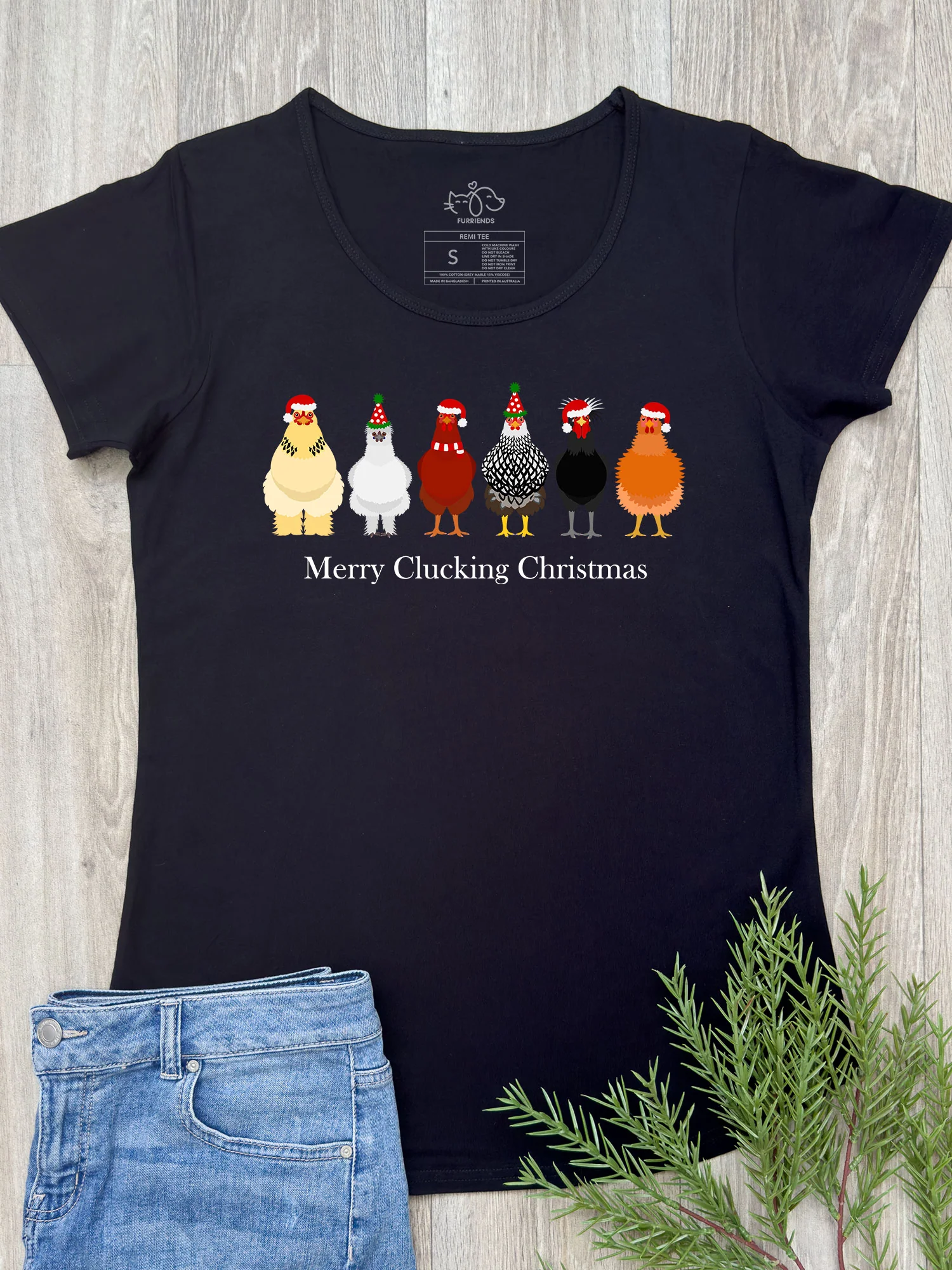Merry Clucking Christmas Remi Women's Tee - Image 7